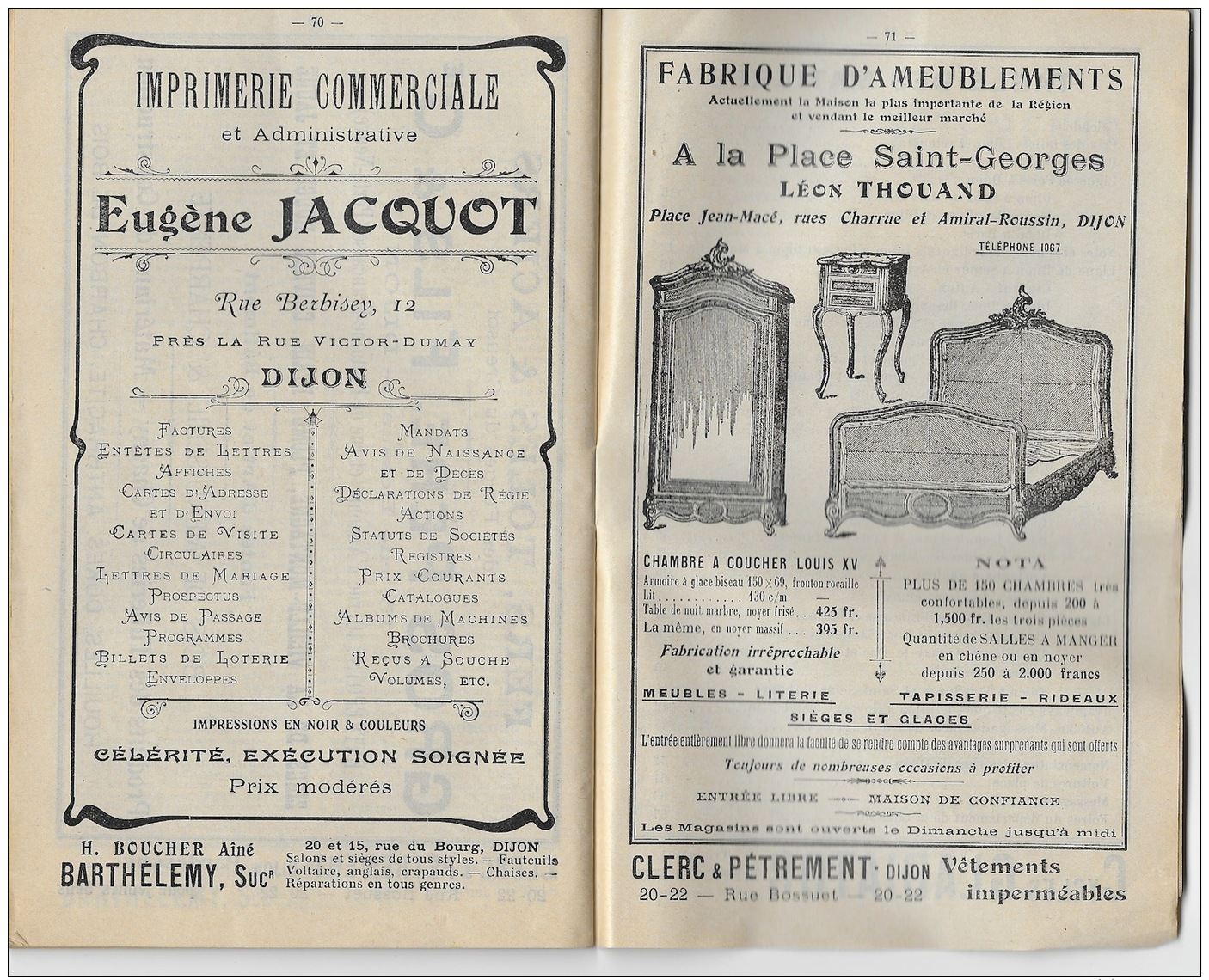 DIJON 1912: Calendrier Indicateur Des Chemin De Fer Et Autres Infos. 72 Pages Tttb état. - Europe