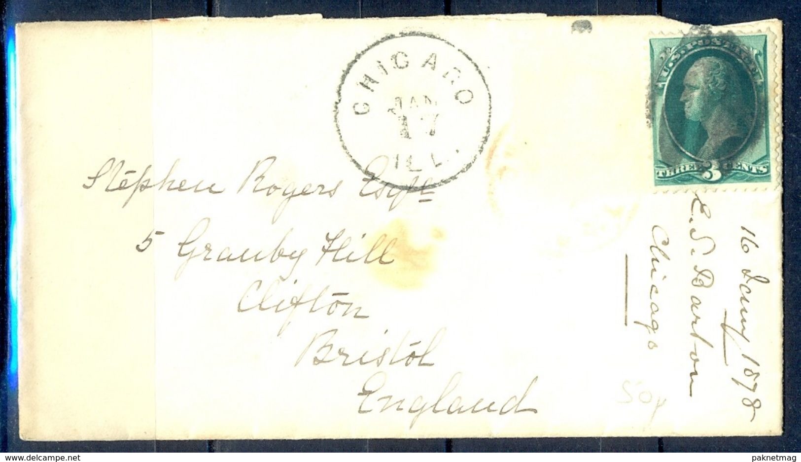 G327- USA United States Postal History Cover. Post To U.K. England. - Other & Unclassified