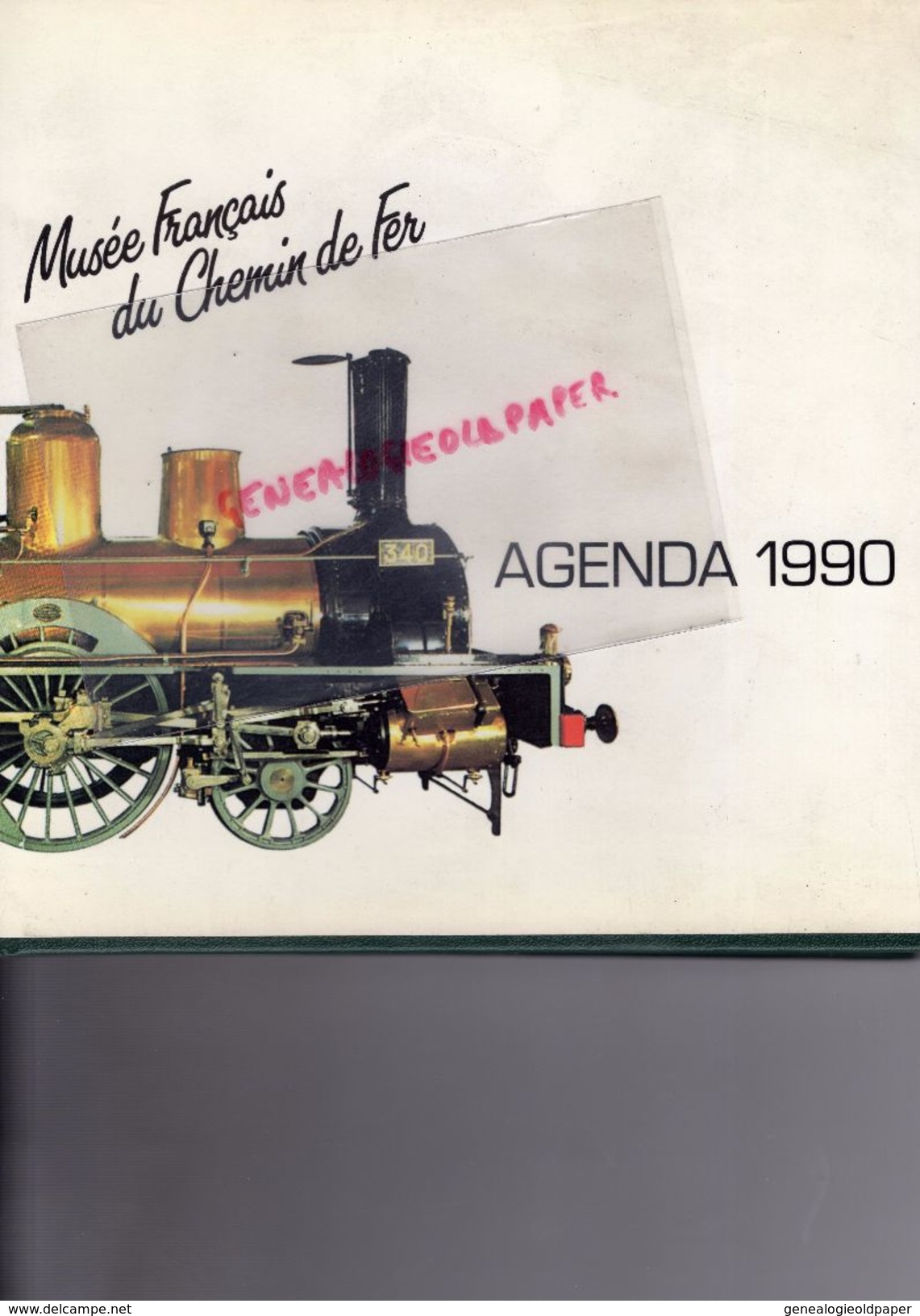 68- MULHOUSE- MUSEE FRANCAIS CHEMIN DE FER- SUPERBE AGENDA 1990- IMPRIMERIE BAUGE DESCARTES -GARE TRAIN-LOCOMOTIVE- - Spoorwegen En Trams