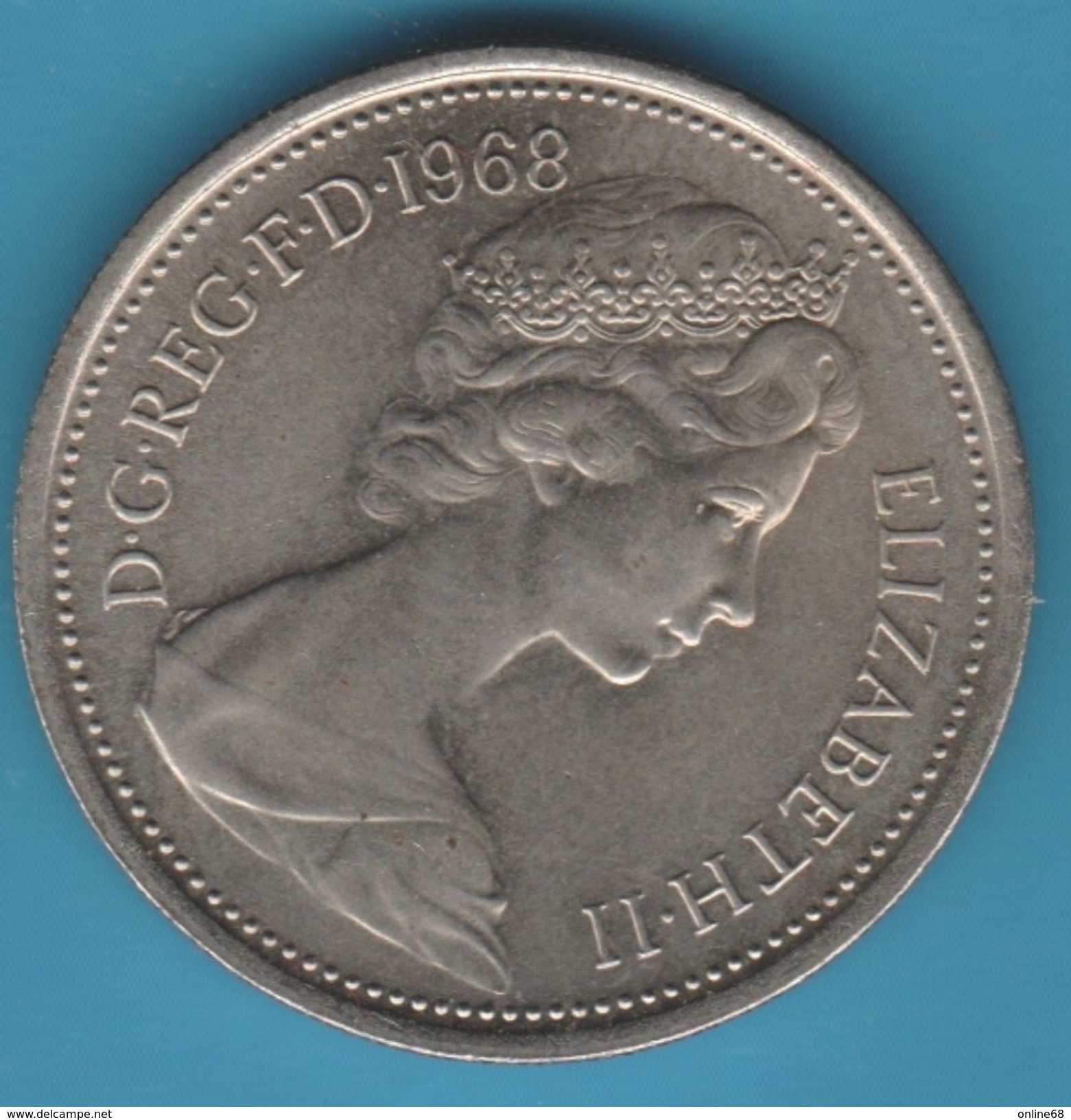 GB 5 NEW PENCE 1968 Elizabeth II - 5 Pence & 5 New Pence