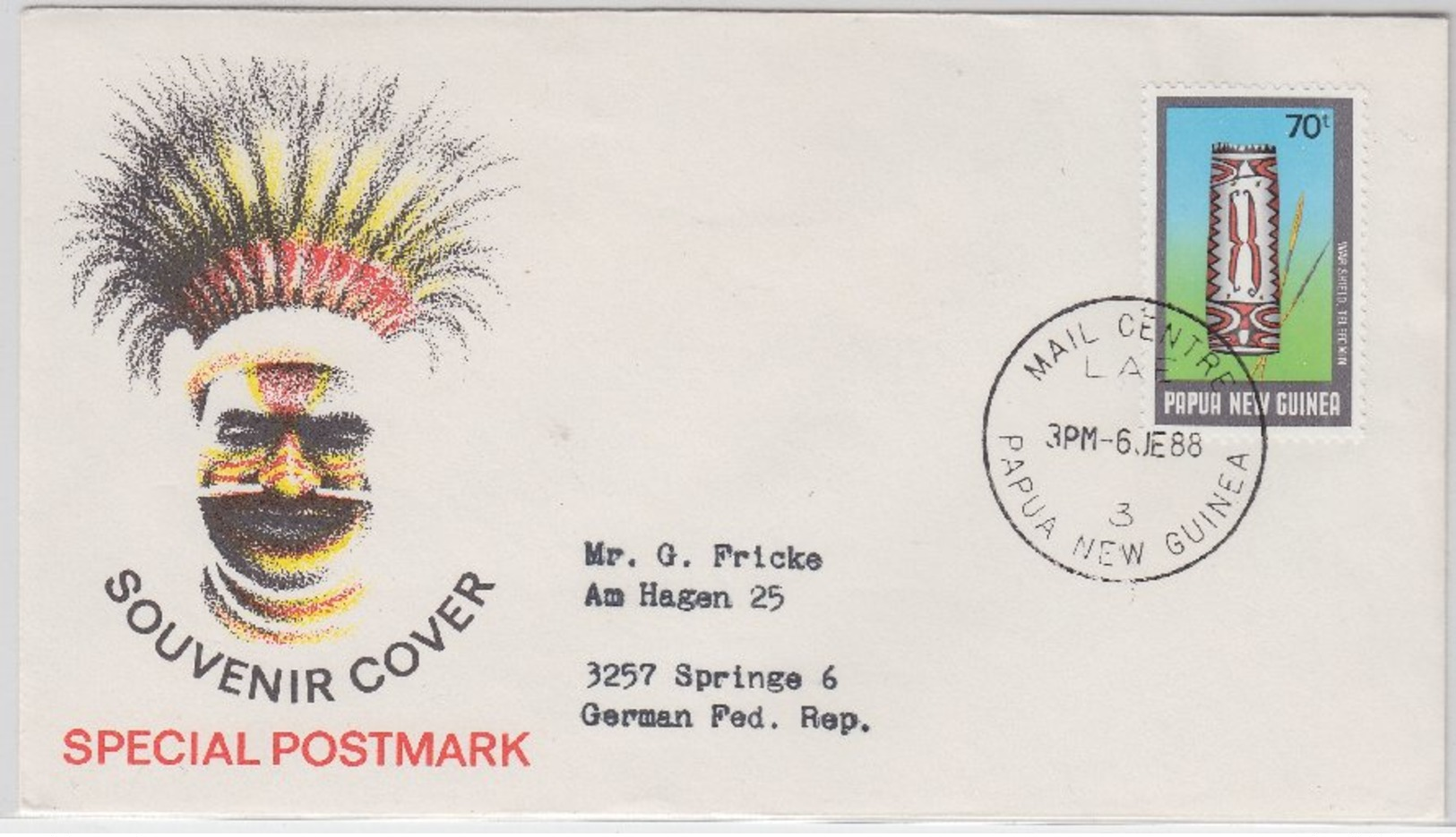Papua New Guinea, LupoBf. Mail Centre Lae 3 - 1988 - Papouasie-Nouvelle-Guinée