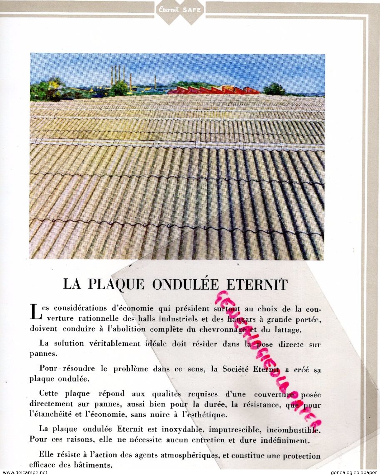 59- PROUVY-THIANT-87-LEVEQUE LIMOGES- MAGNIFIQUE CATALOGUE ETERNIT-CIMENT AMIANTE MINES ASBESTE-ARDOISE-PLAQUE ONDULEE-