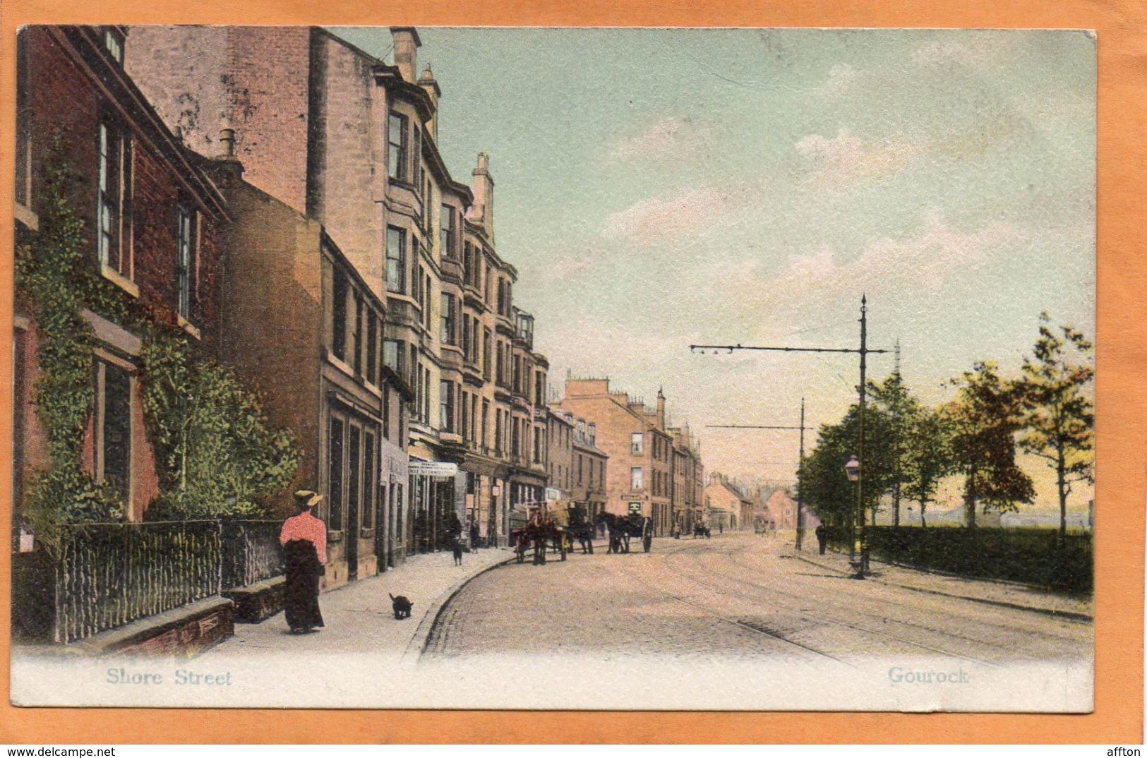 Gourock Shore St UK 1905 Postcard - Renfrewshire