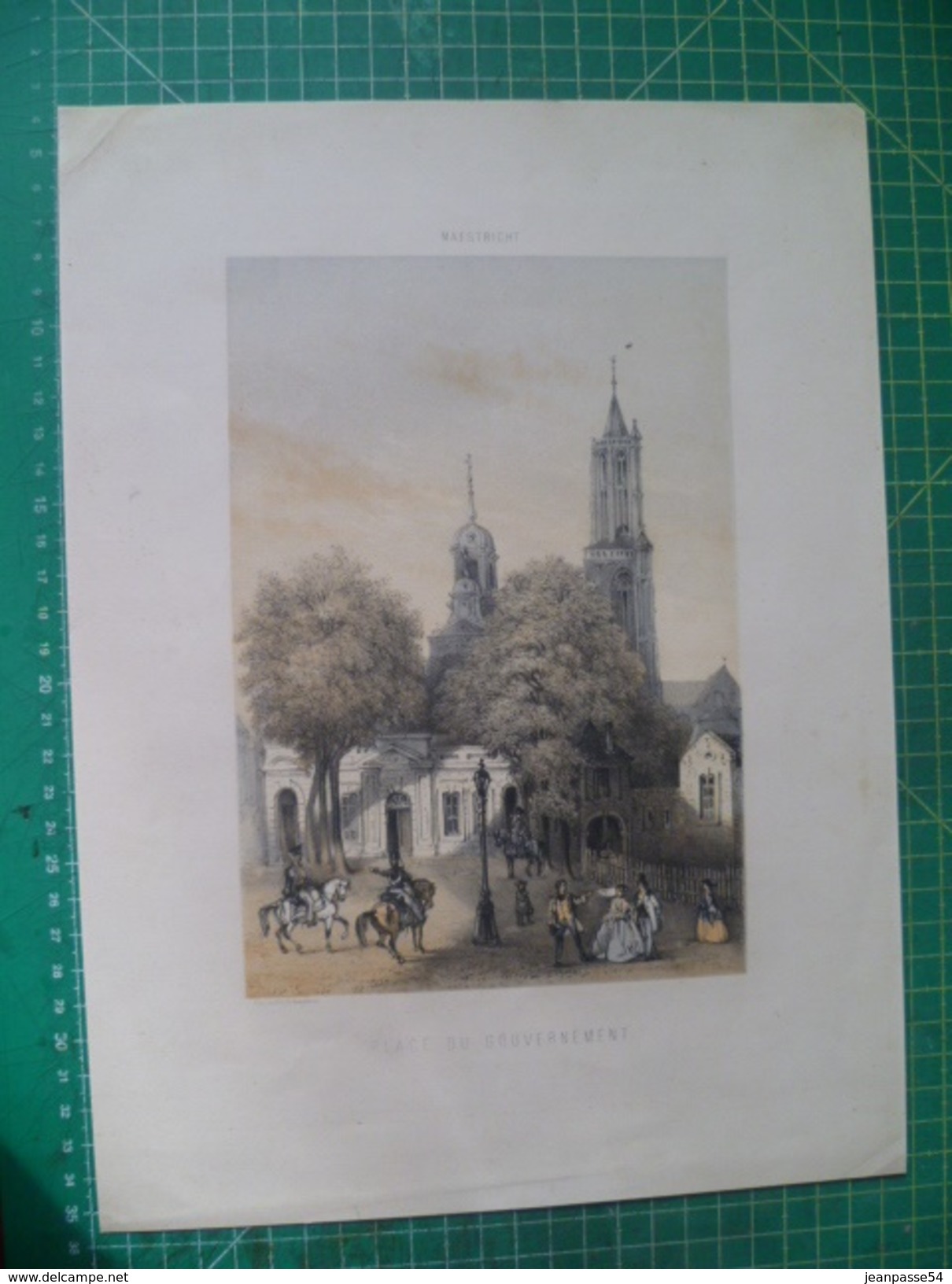 Maestricht. Place Du Gouvernement. Lithographie Originale Du 19e Siècle ( Vers 1860 ). Maastricht - Prints & Engravings