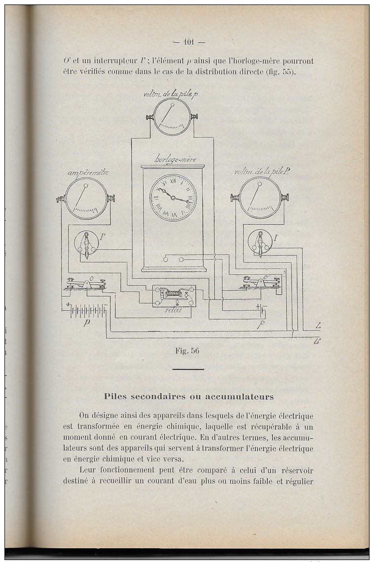 Horlogerie électrique Par Ch. Poncet  1905, 228 Pages, Nbses Illustrations. Comme Neuf. RARE. - 1901-1940