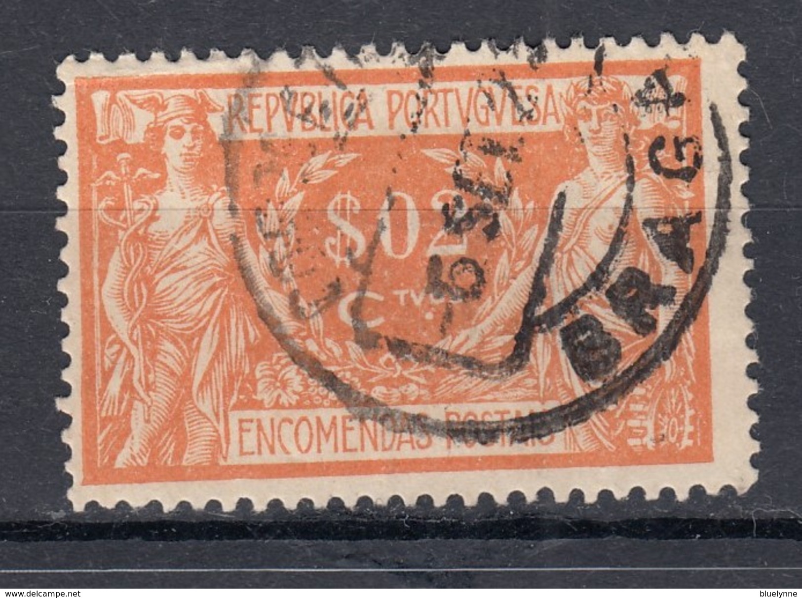 Portugal 2 C Paketmarke 1920 - "Braga" 2 Kreis-Stempel Gestempelt - Gebraucht