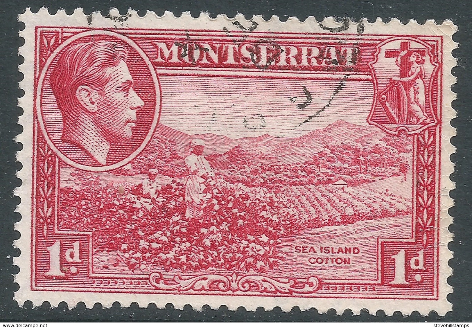 Montserrat. 1938-48 KGVI. 1d Used. P13 SG 102 - Montserrat