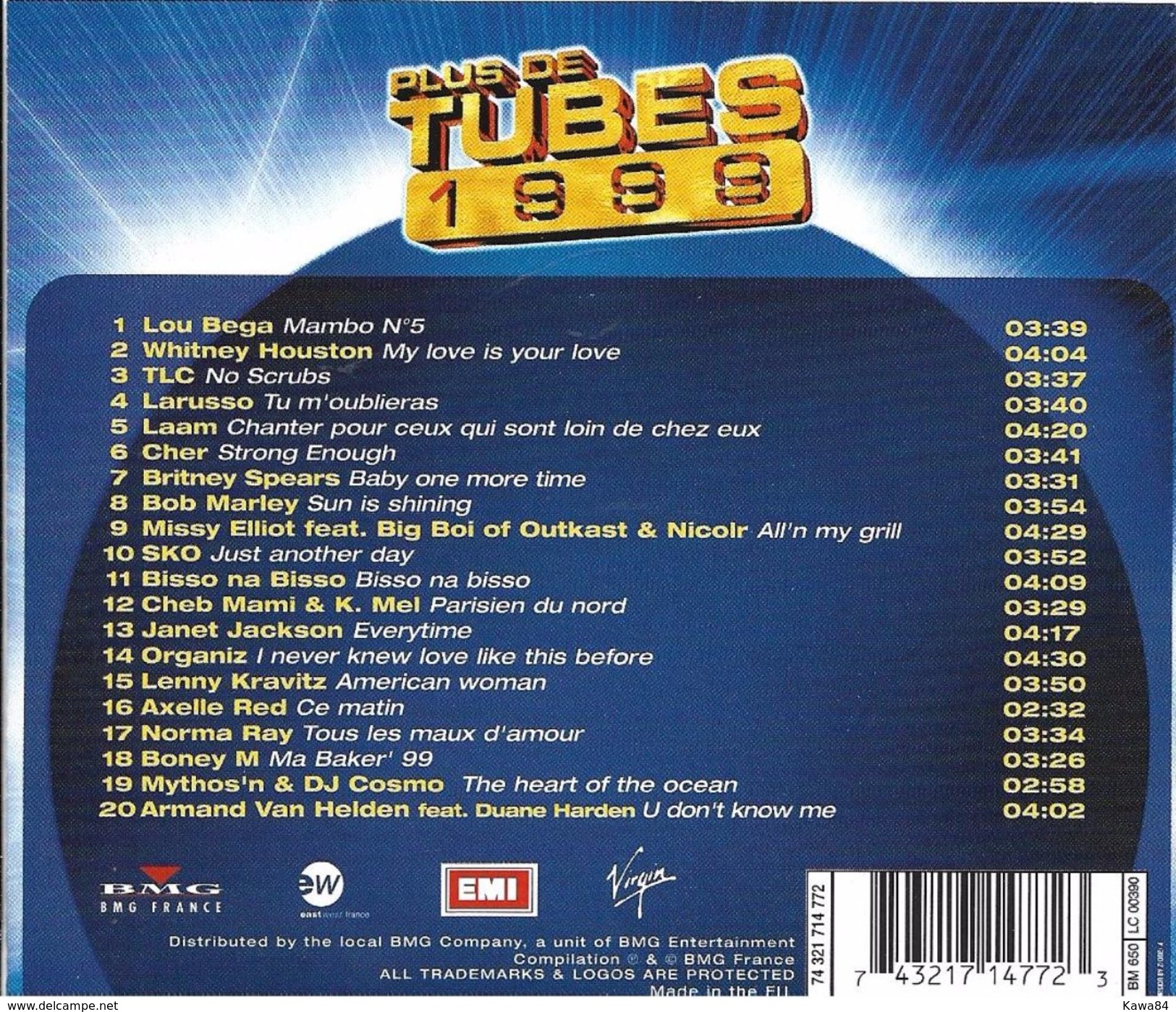 CD  Various Artists / Michel Berger / MC Solaar / Axelle Red  "  Plus De Tubes 1999  "  Europe - Sonstige - Englische Musik