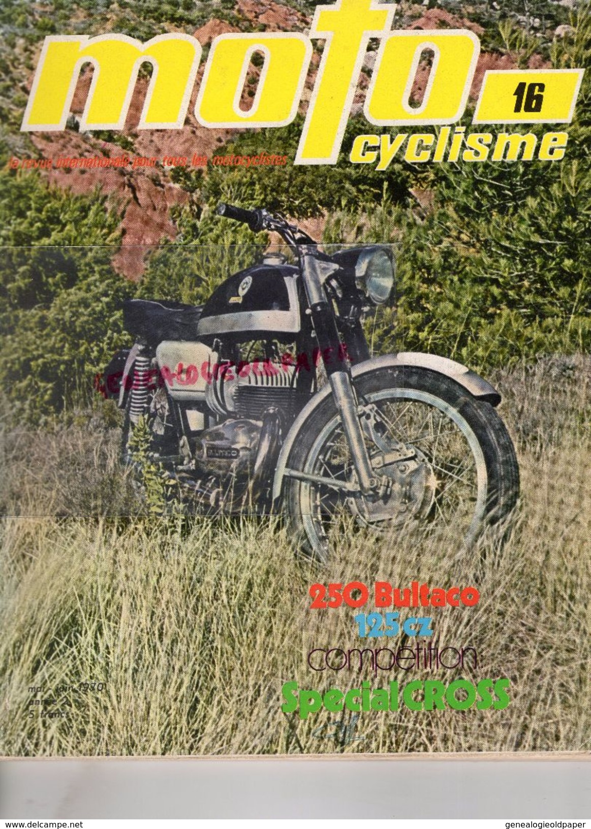 REVUE MOTO CYCLISME-BULTACO-METRALLA-NORTON 750-SUISSE PAYERNE  HUSQVARNA-SUZUKI JOEL ROBERT-COGNAC-DINAN-ANGEL NIETO - Moto