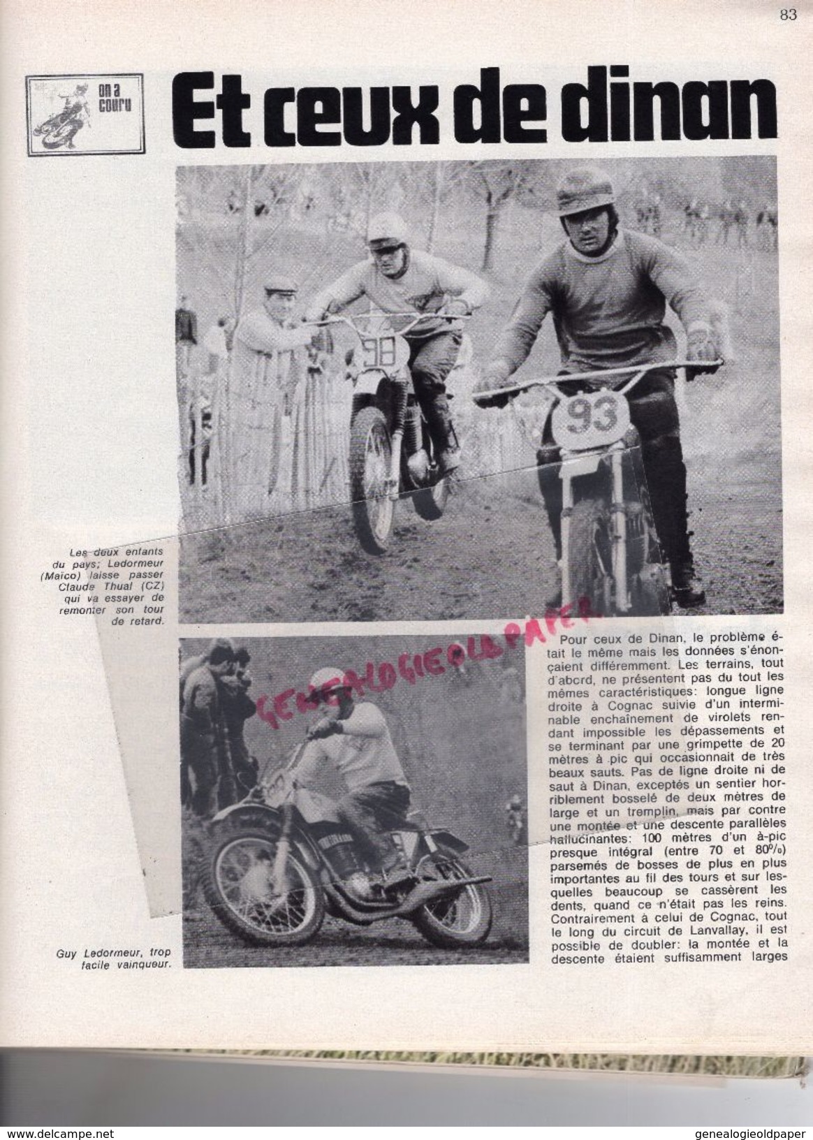 REVUE MOTO CYCLISME-BULTACO-METRALLA-NORTON 750-SUISSE PAYERNE  HUSQVARNA-SUZUKI JOEL ROBERT-COGNAC-DINAN-ANGEL NIETO