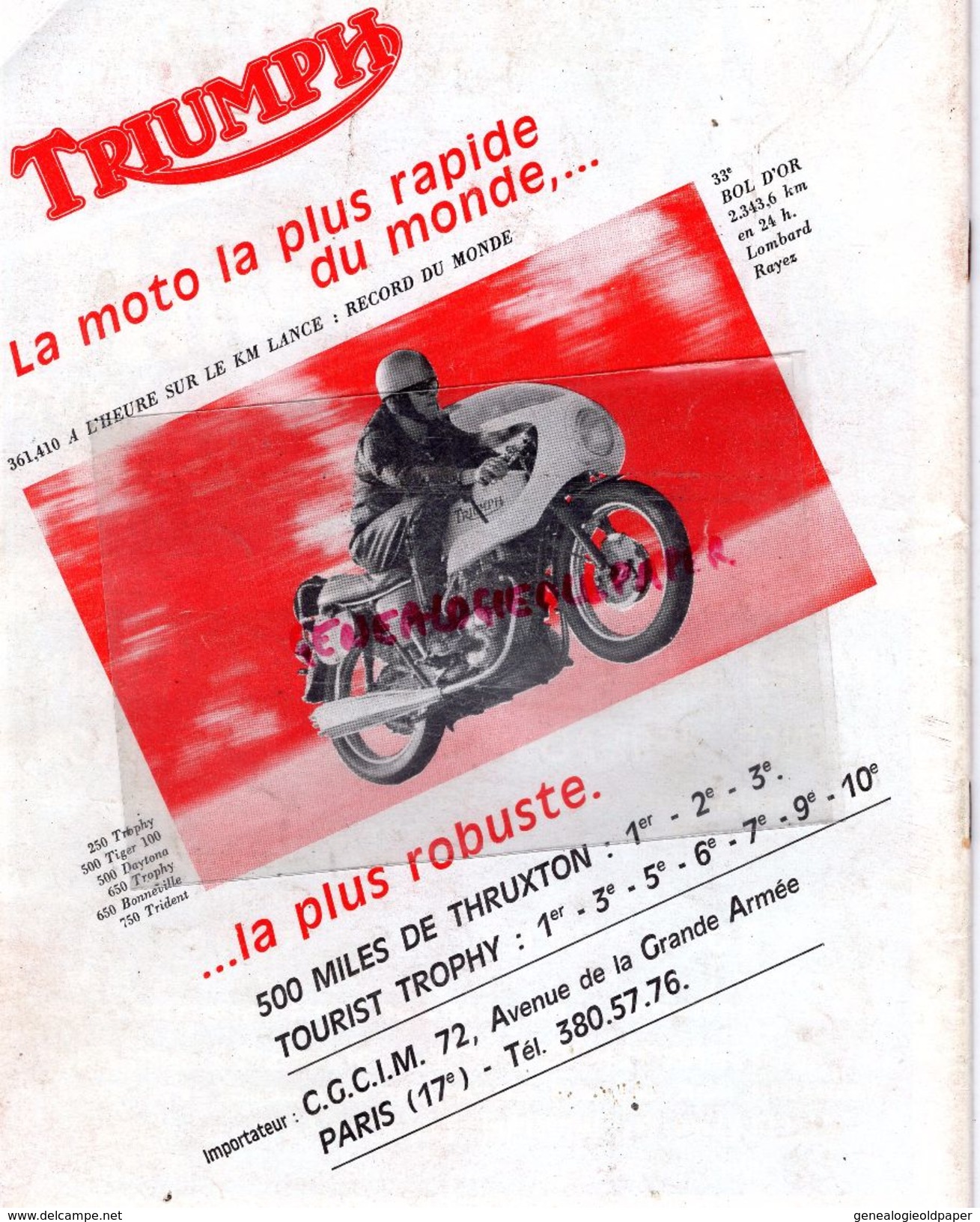 MOTO REVUE N° 1950- OCT.1969-J.VERNIER CROSS A PLAN D' ORGON-125 MOTOBECANE-350 DUCATI-JAWA CROSS-CLAUDE THOMAS GARMISCH - Moto