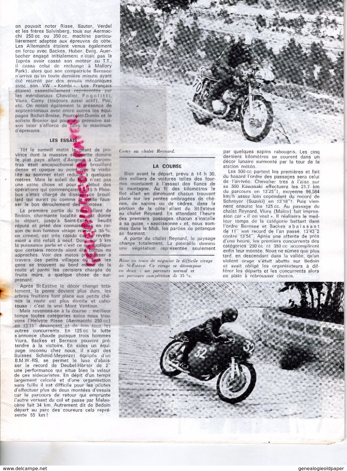 MOTO REVUE N° 1986- JUIN 1970-ESSAI 125 SUZUKI-FLYING LEOPARD-MONT VENTOUX-CROSS CIRCUIT PAAL-BELGIQUE-DUCATI 350-NORTON - Moto