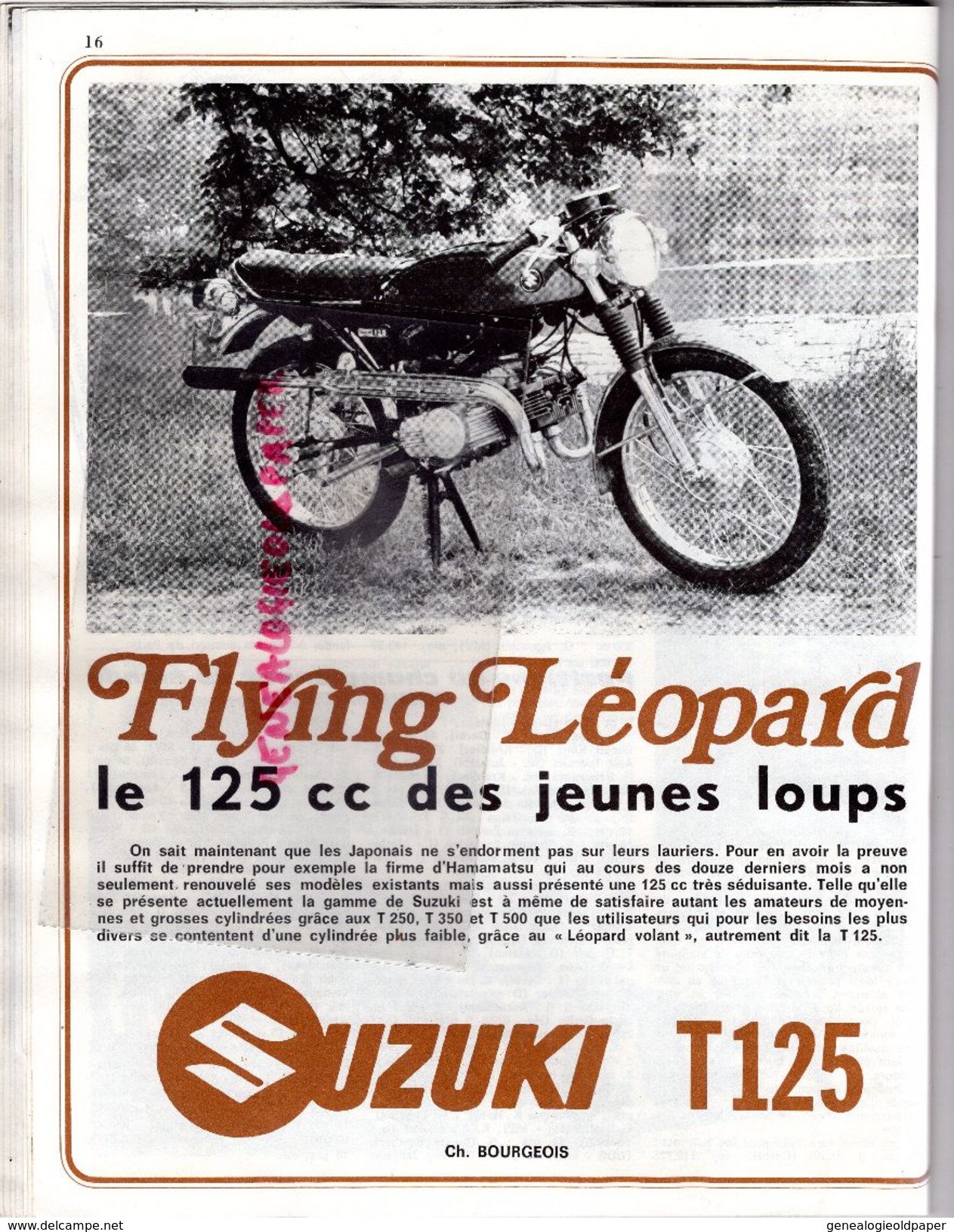 MOTO REVUE N° 1986- JUIN 1970-ESSAI 125 SUZUKI-FLYING LEOPARD-MONT VENTOUX-CROSS CIRCUIT PAAL-BELGIQUE-DUCATI 350-NORTON