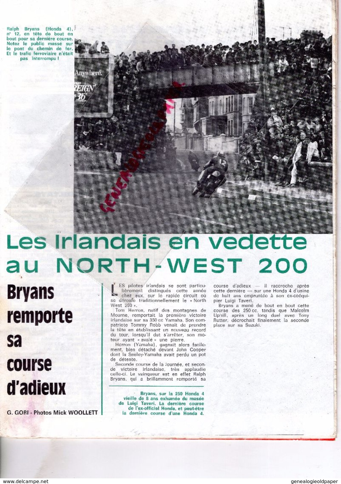 MOTO REVUE N° 1985-JUIN 1970-CROSS HOLICE TCHECOSLOVAQUIE-NORTH WEST 200-MAGNY COURS-125 MOTOBECANE-ARNE KRING-ABERG-