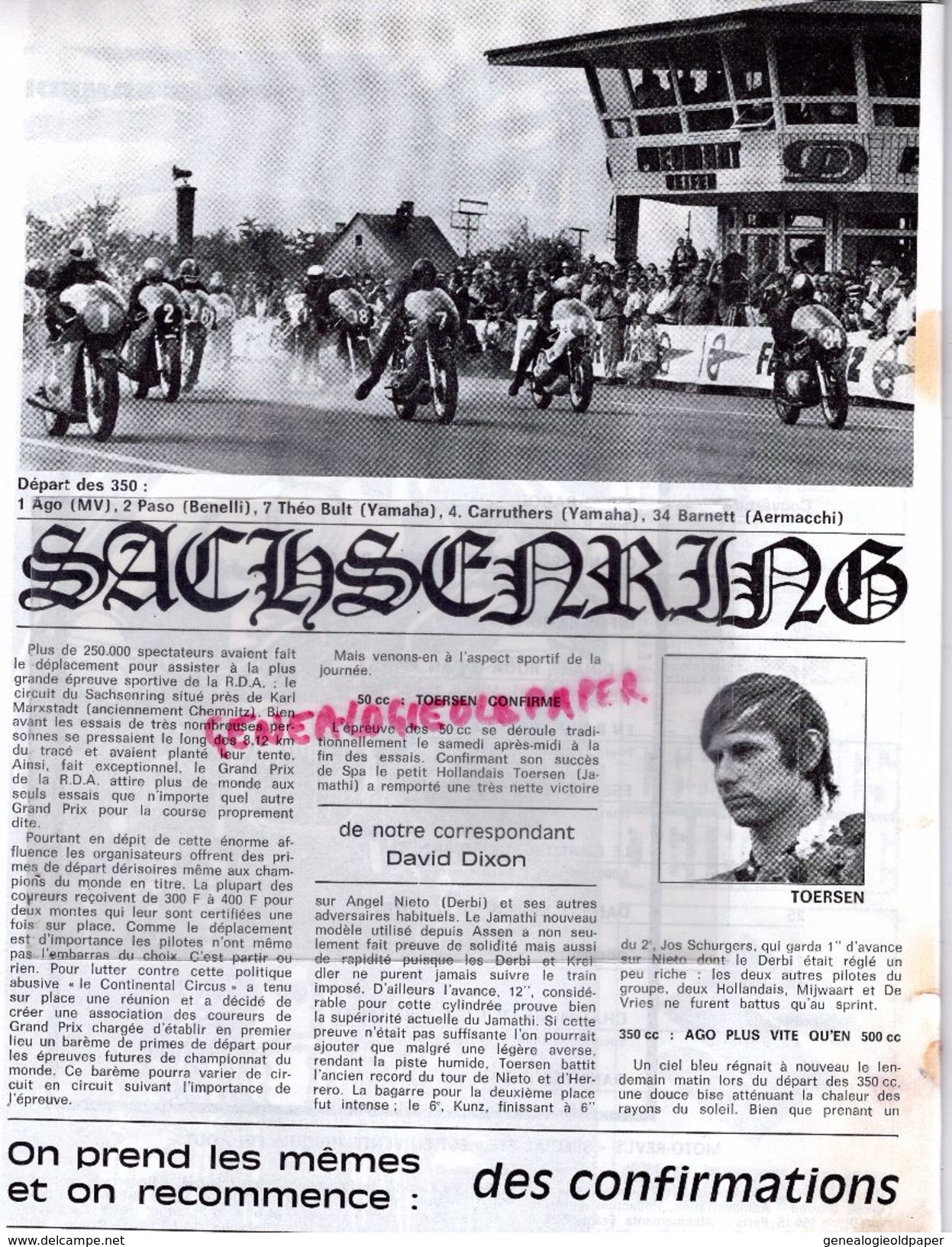 MOTO REVUE N° 1990- JUILLET 1970-BMW OSAKA-TOERSEN-AGO PASOLINI ALLEMAGNE EST-CHAMOIS 2770-DINAN-BELLEME CROSS-NORTON- - Motorfietsen