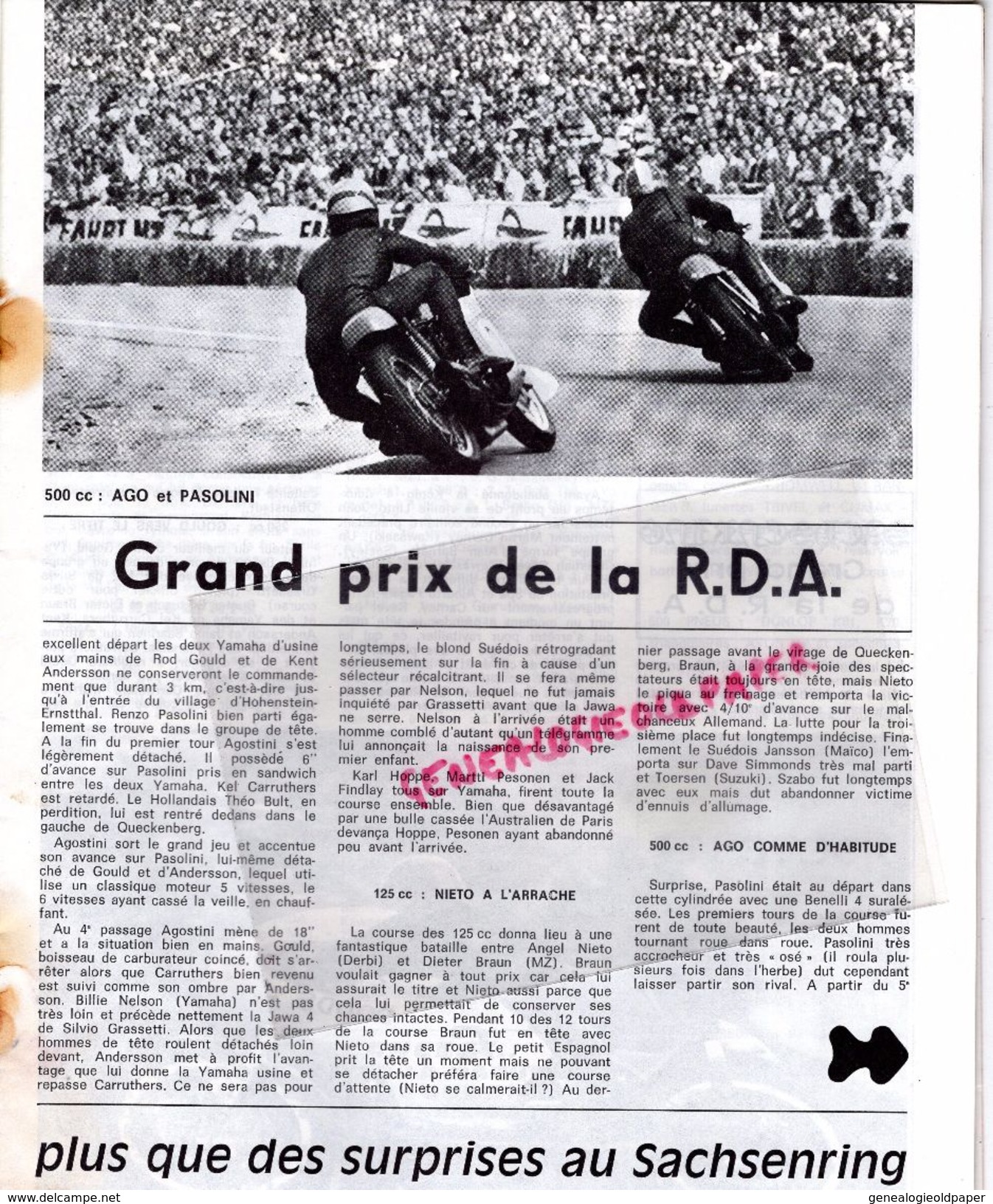 MOTO REVUE N° 1990- JUILLET 1970-BMW OSAKA-TOERSEN-AGO PASOLINI ALLEMAGNE EST-CHAMOIS 2770-DINAN-BELLEME CROSS-NORTON-