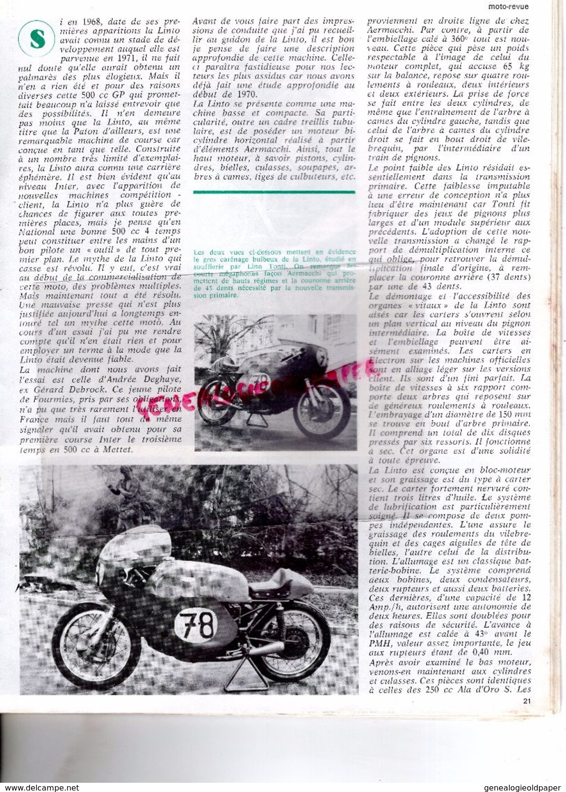 MOTO REVUE N° 2059-JANVIER 1972-NURBURGRING-SALON LONDRES-GRENOBLE-500 GP LINTO-BOTTES ANNIC A LAGUEPIE