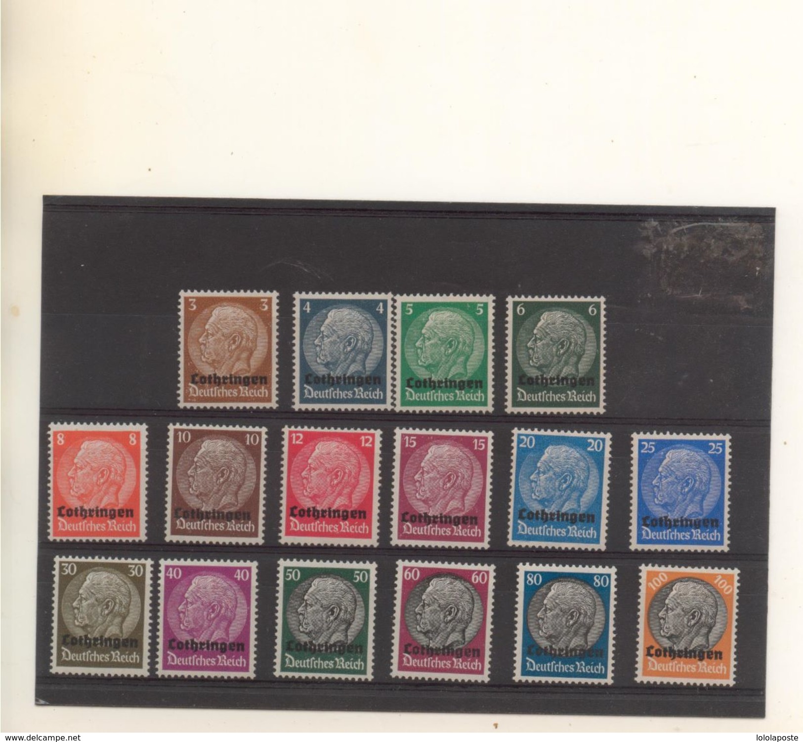 FRANCE - GUERRE 1940 - TP Allemands Surchargés Lorraine  - Yvert N° 24/39 ** LUXES Gomme D'origine ( MNH, OG ) - Altri & Non Classificati