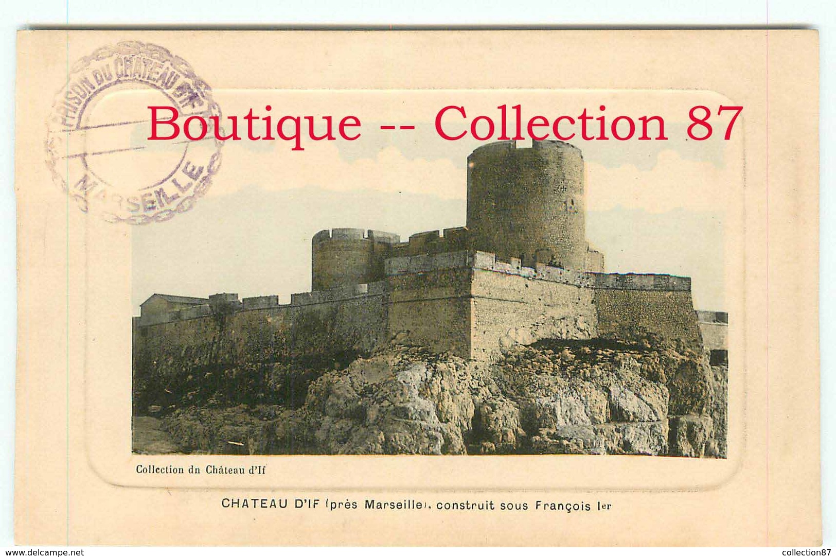 PRISON De MARSEILLE Avc CACHET  < LOT De 2 CARTES STYLE GRAVURE - Bagne & Bagnards