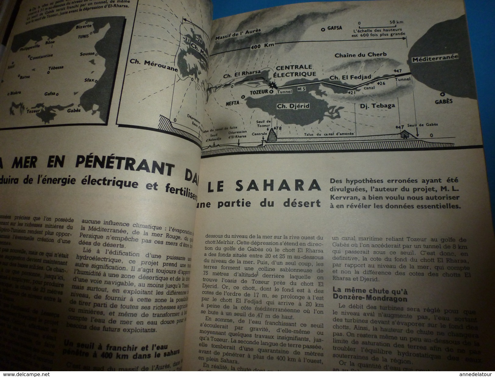 1954 SCIENCE Et VIE  N° 444--> Le Projet Fou D'une Mer Dans Le Sahara; Le Porte-avion Volant; Etc - Science