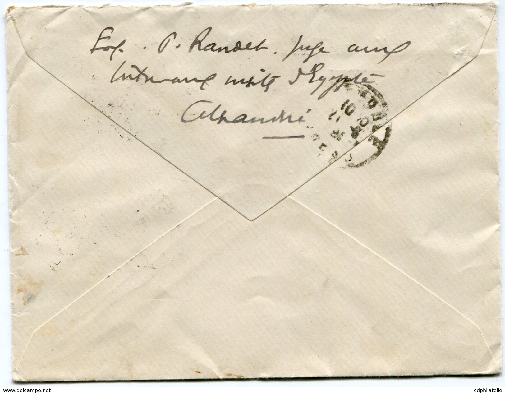 ALEXANDRIE LETTRE DEPART ALEXANDRIE 14 MARS 24 EGYPTE POUR LA FRANCE - Cartas & Documentos