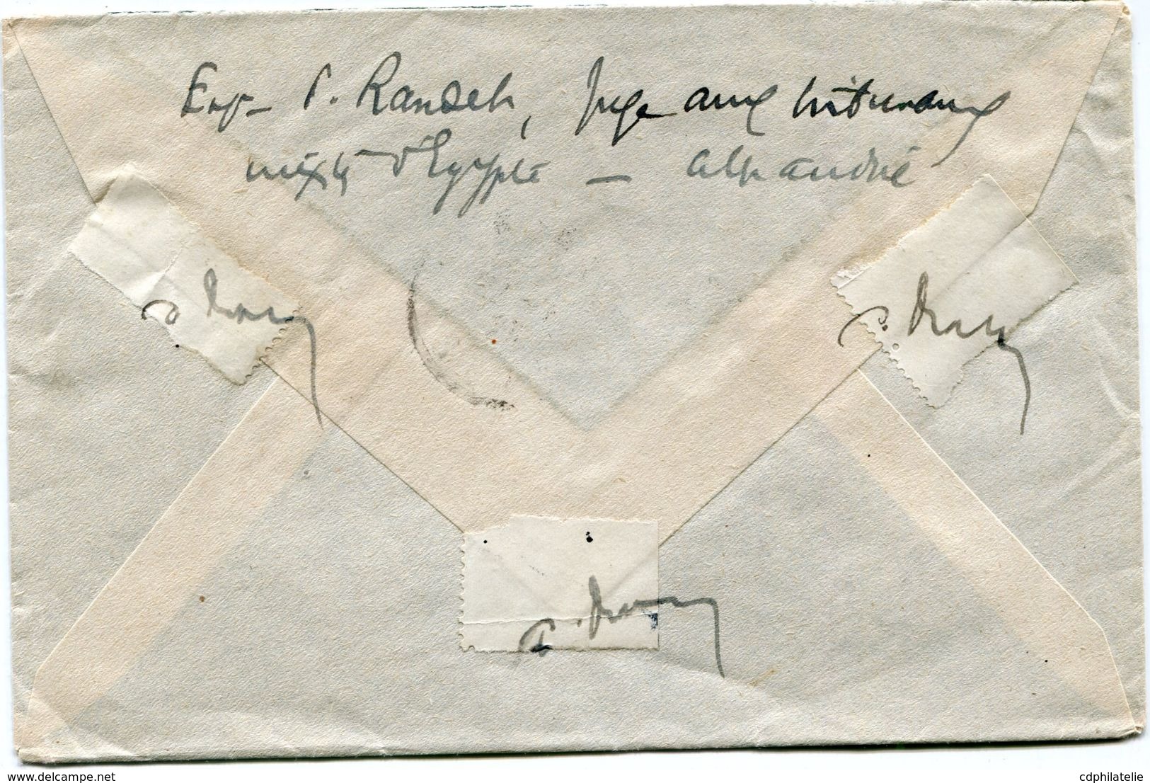 ALEXANDRIE LETTRE DEPART ALEXANDRIE 19 JUIL 23 EGYPTE POUR LA FRANCE - Storia Postale