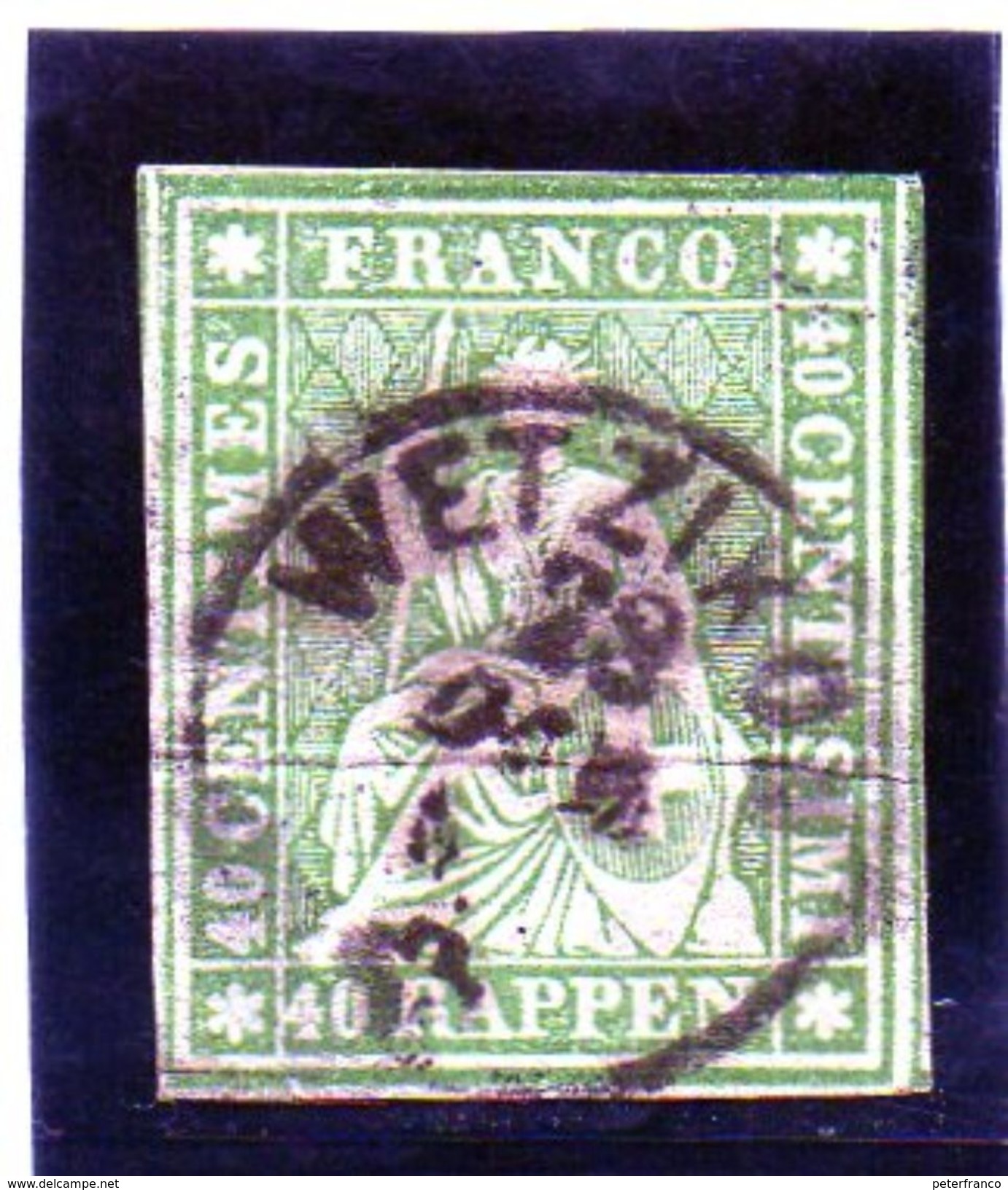 B - 1854 Svizzera - Elvezia Seduta - Used Stamps