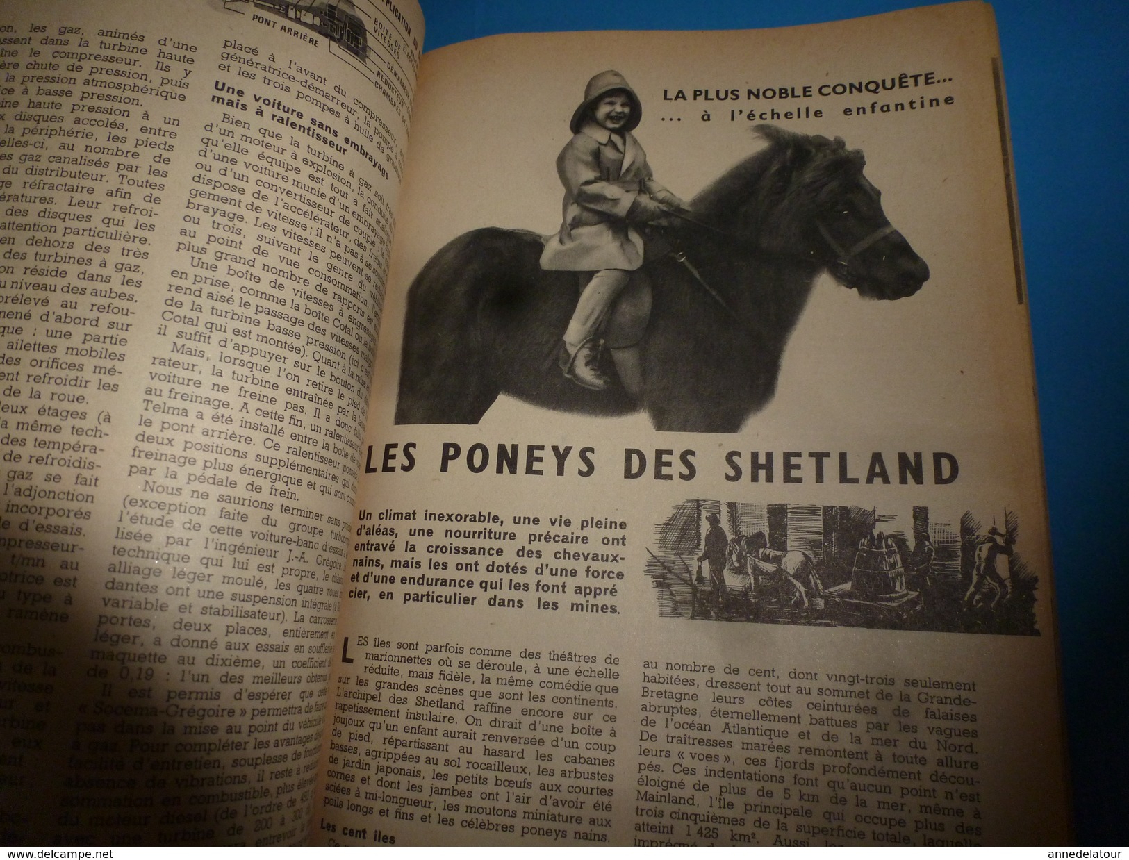 1953 SCIENCE Et VIE  N° 426--> Les Poneys De Shetland; Entreprise Pilote :l'usine Marémotrice De La Rance;etc - Ciencia