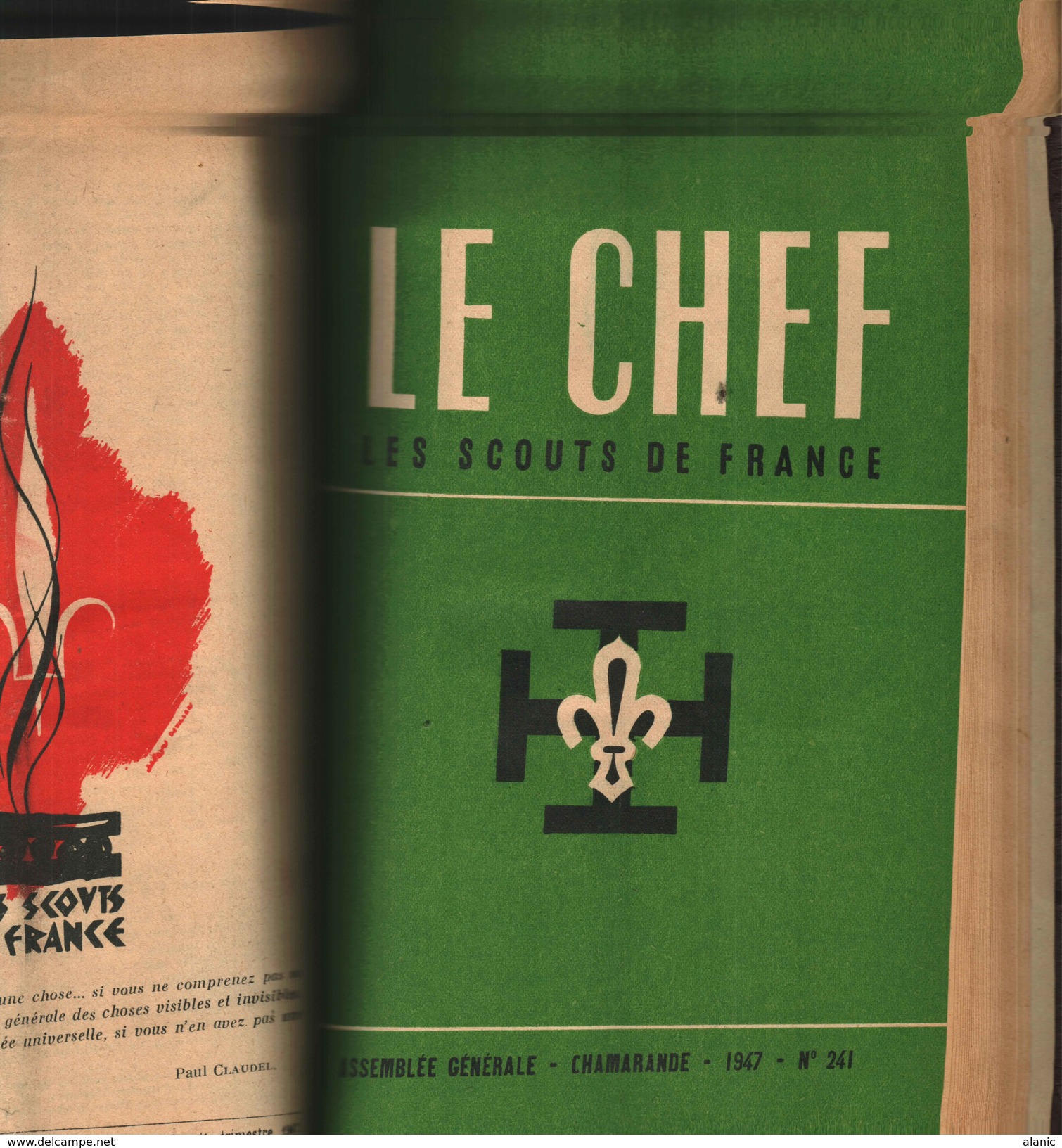 SCOUTISME-"LE CHEF"//Revue Mensuelle Les Scouts De France //Année Complète 1947--Relié TBE - 1900 - 1949