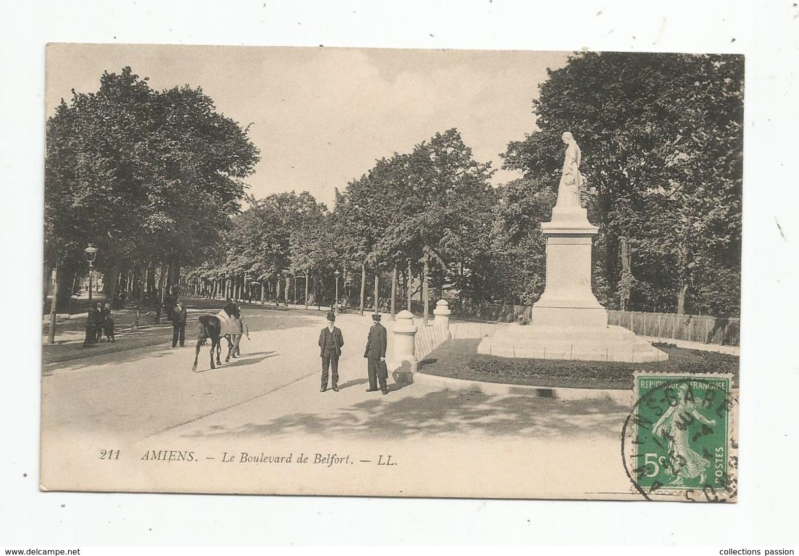 Cp , 80 , AMIENS , Le Boulevard De BELFORT , Voyagée 1913 - Amiens