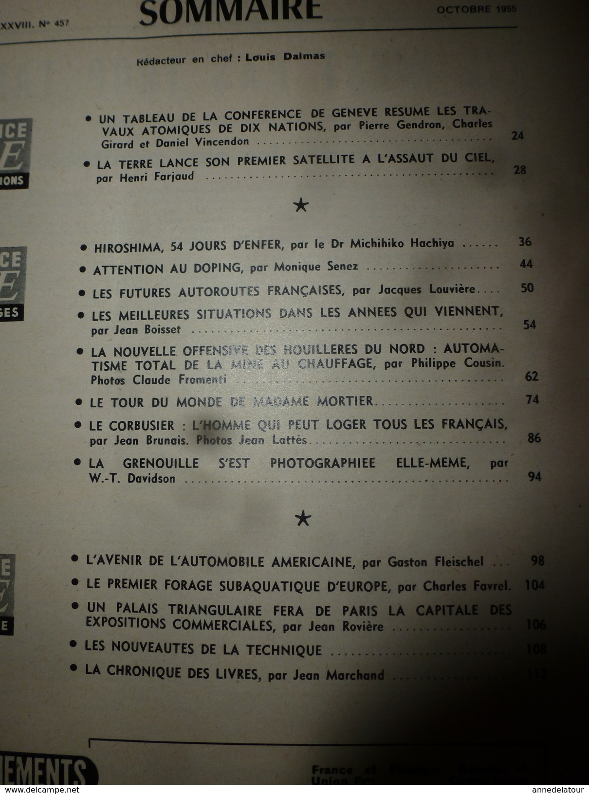 1955 SCIENCE Et VIE    Hiroshima : L'ENFER; Doping : ATTENTION Les étudiants Et Les Sportifs; Etc - Ciencia