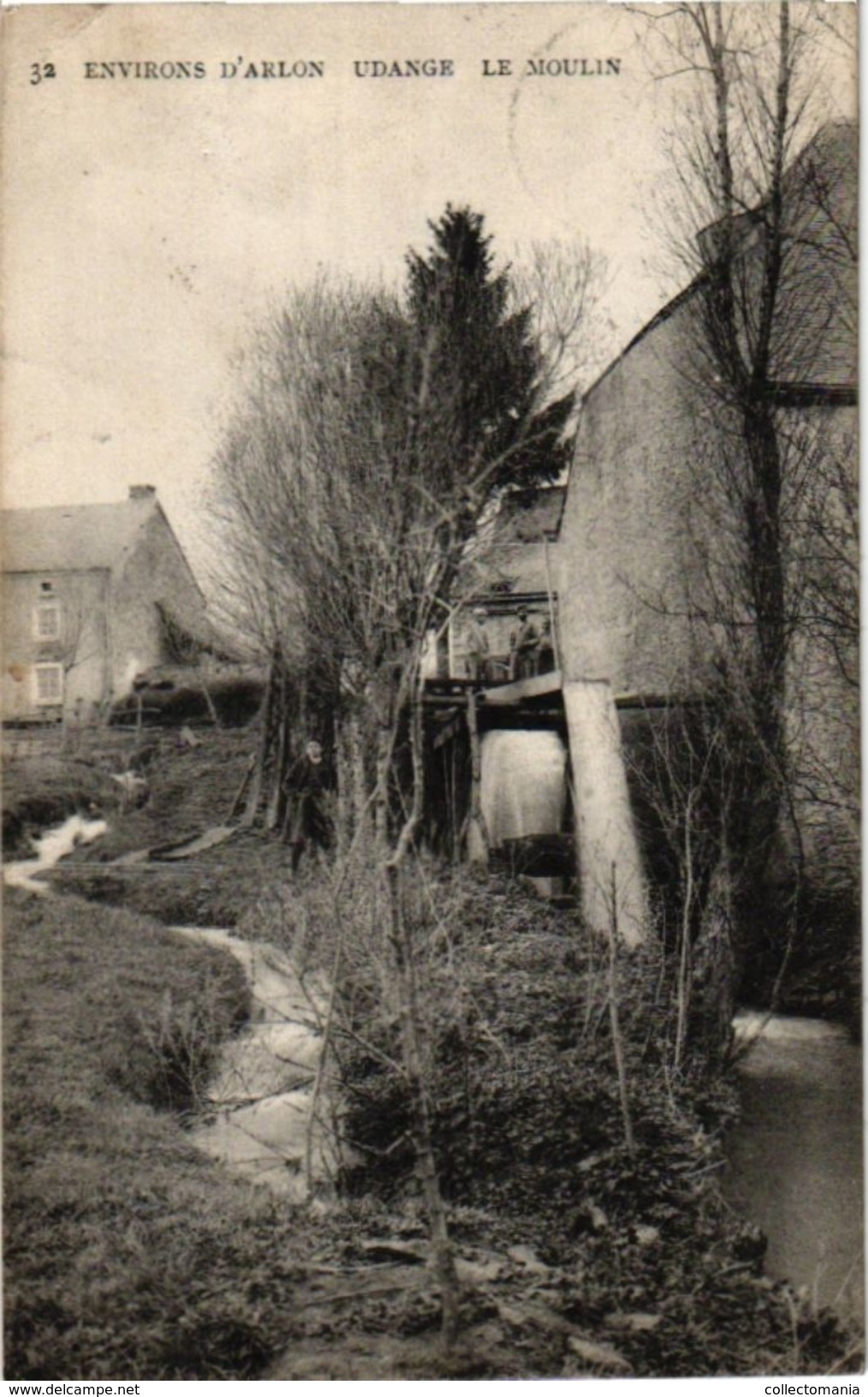 1 Carte Postale  Udange  Environs Arlon   Le Moulin  à L'eau   Watermolen C1907  Toernich Udingen Üding Eiden - Arlon