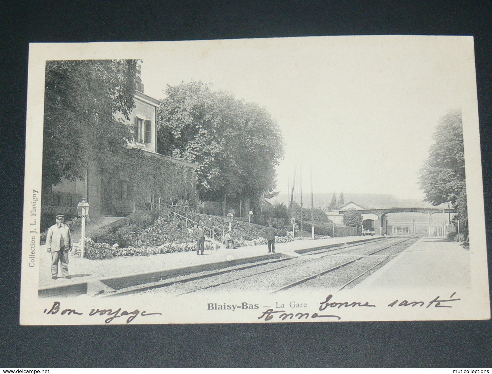 BLAISY BAS  / ARDT DIJON  1910 /   INTERIEUR  DE LA GARE COTE VOIES    /  CIRC OUI / EDIT - Autres & Non Classés