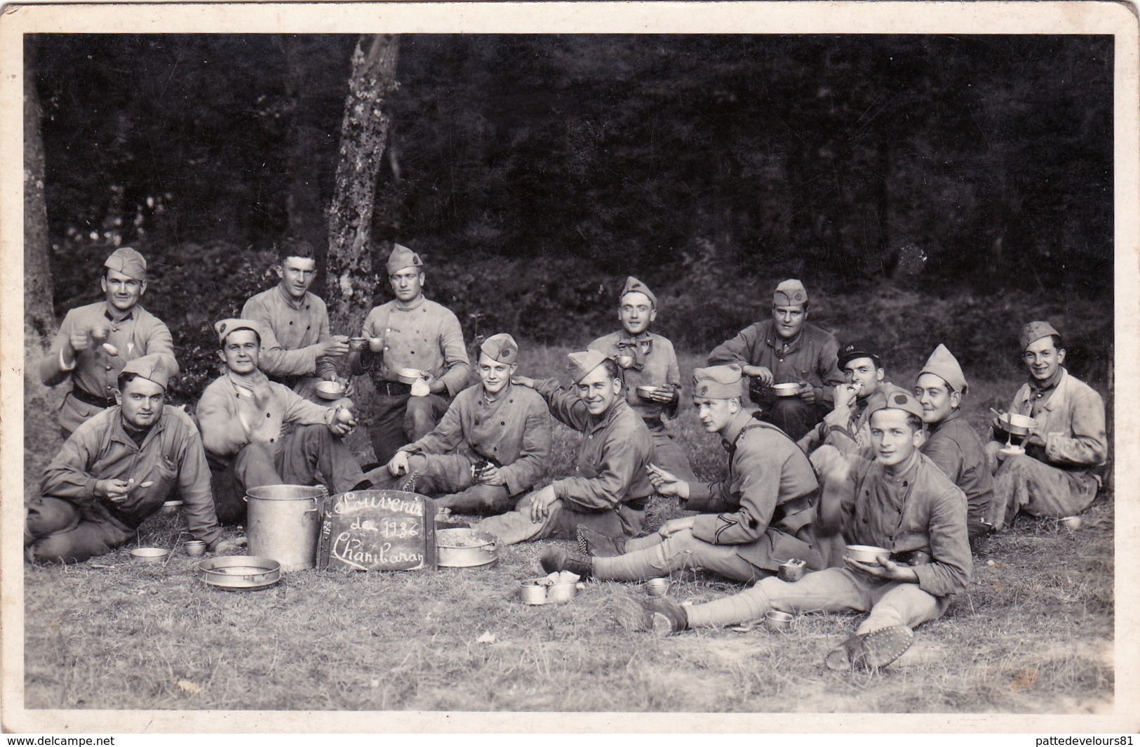 CPA-PHOTO Carte-Photo (38) CHAMBARAN Souvenir De La Classe 1936 Militaria Militaire (2 Scans) - Matériel