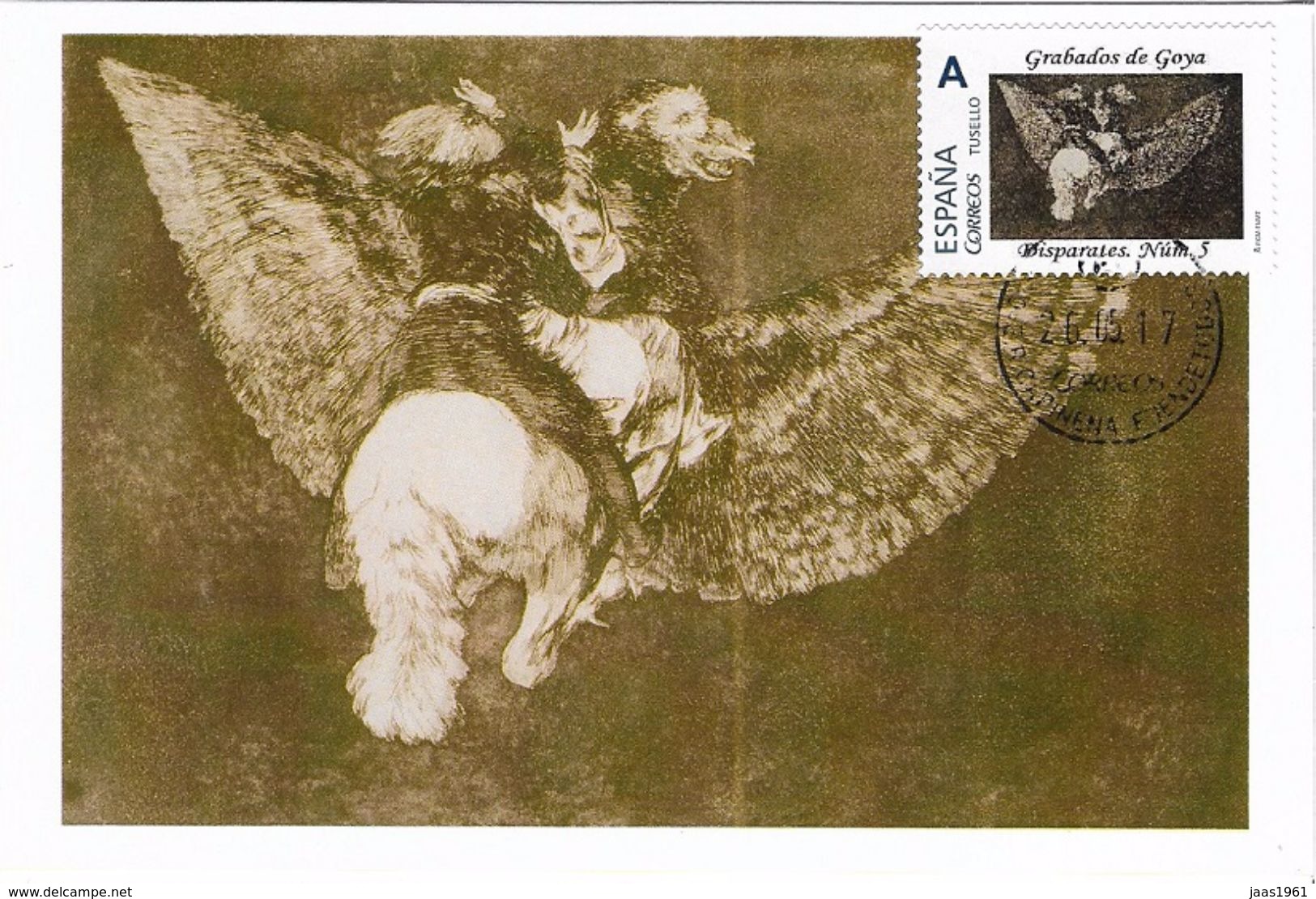 SPAIN. MAXICARD GOYA ENGRAVING. DISPARATES 5. "TU SELLO" - Maximum Cards