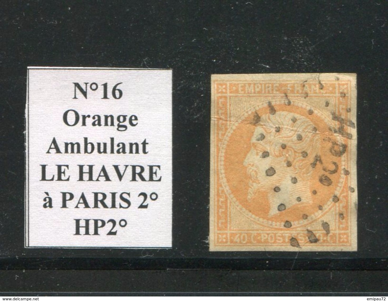 FRANCE- Y&T N°16- Ambulant HP2° - 1853-1860 Napoléon III