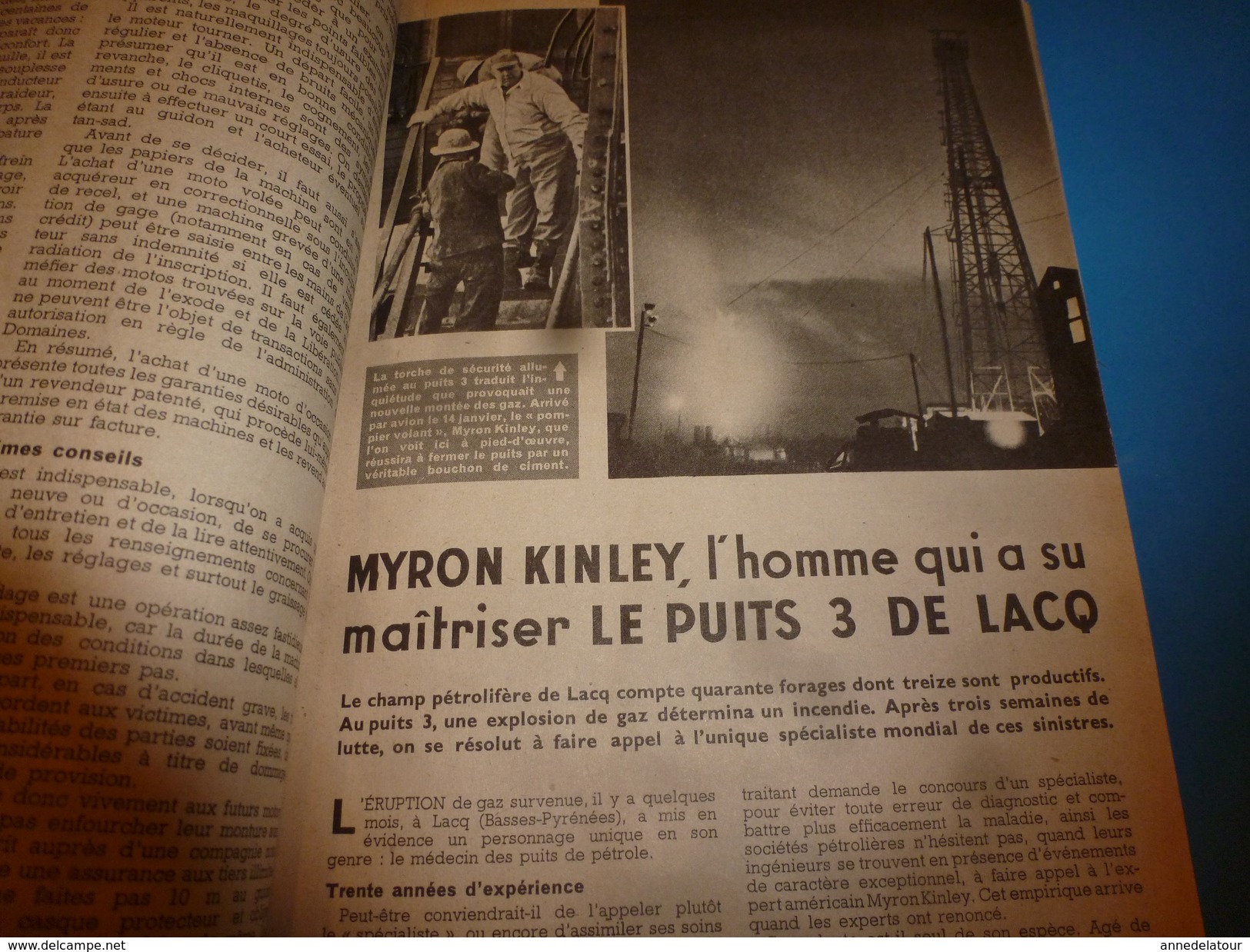 1952 SCIENCE Et VIE  N° 417 ---> Miron Kinley Pompier Des Puits De Pétrole; Les étranges Chauves-souris; Etc - Wissenschaft