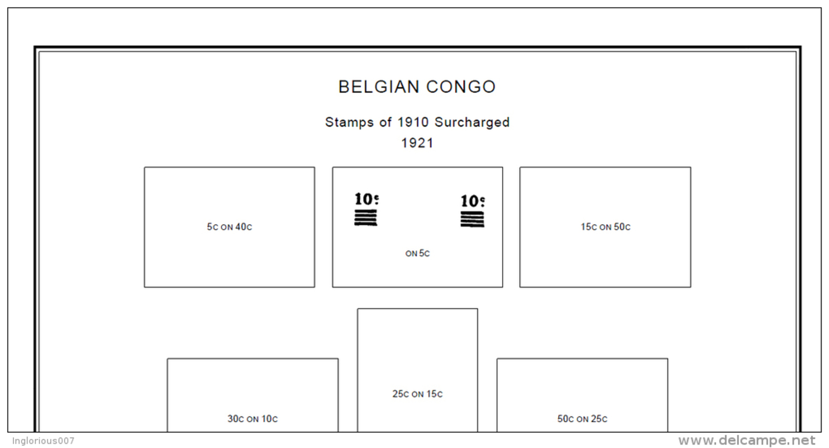 BELGIAN CONGO + COLONIES STAMP ALBUM PAGES 1886-1961 (60 Pages) - Inglés