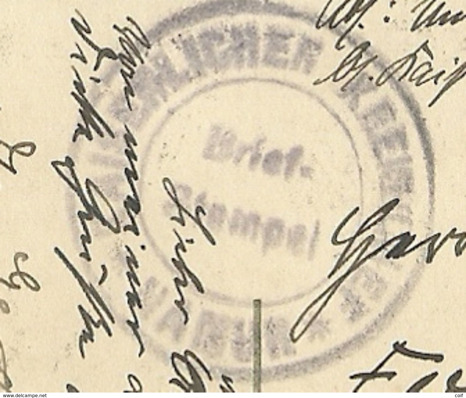 Kaart Met Briefstempel NAMUR Met Stempel ZURUCK - Kriegsgefangenschaft