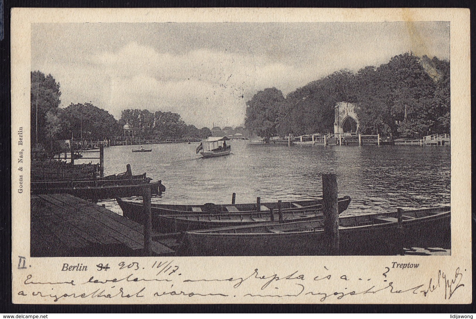 BERLIN TREPTOW OLD POSTCARD 1903 - Treptow