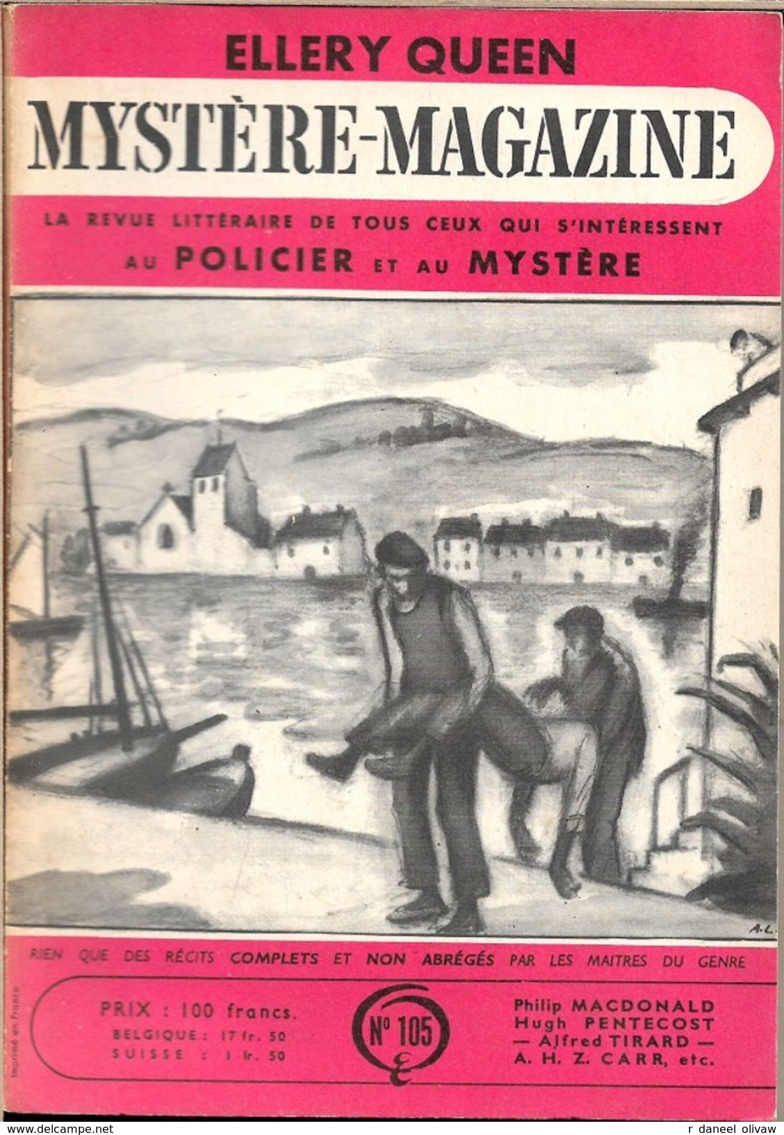 Mystère Magazine N° 105, Octobre 1956 (TBE) - Opta - Ellery Queen Magazine