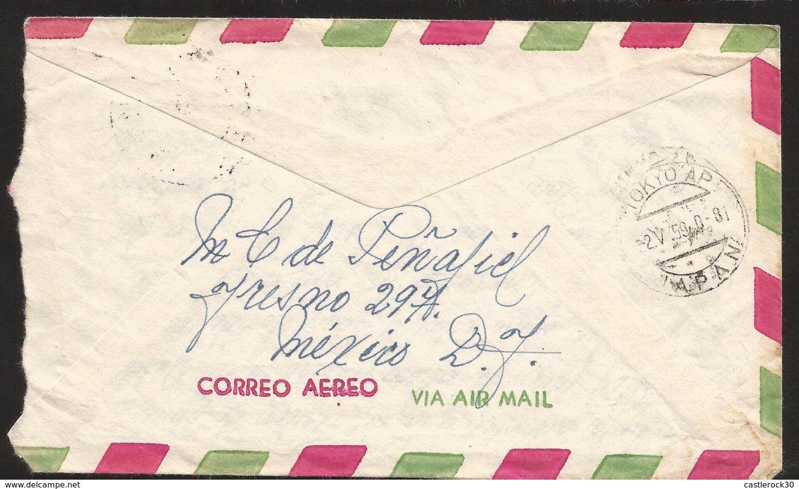 R) 1959 MEXICO, AIR MAIL TO TOKYO JAPAN, WITH RECEPTION - Mexico