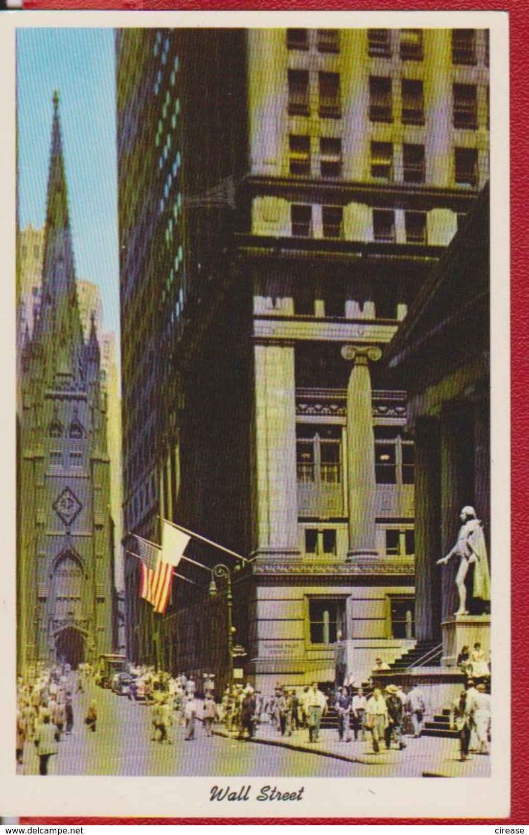 WELL STREET NEW YORK CITY UNITED STATES POSTCARD UNUSED - Wall Street