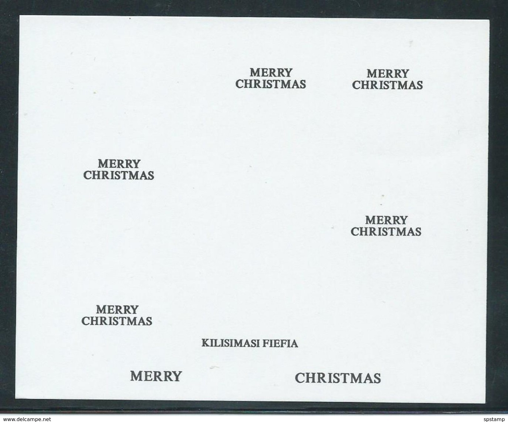 Tonga 1994 Christmas Overprint On Kind To Creatures Printers Proof Of Overprint - Tonga (1970-...)