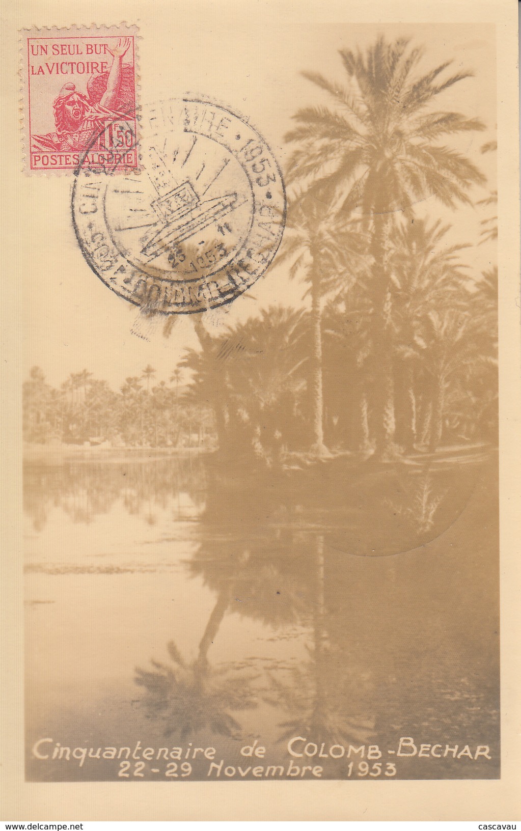 Carte  ALGERIE   Cinquantenaire   De   COLOMB  BECHAR  1953 - Lettres & Documents