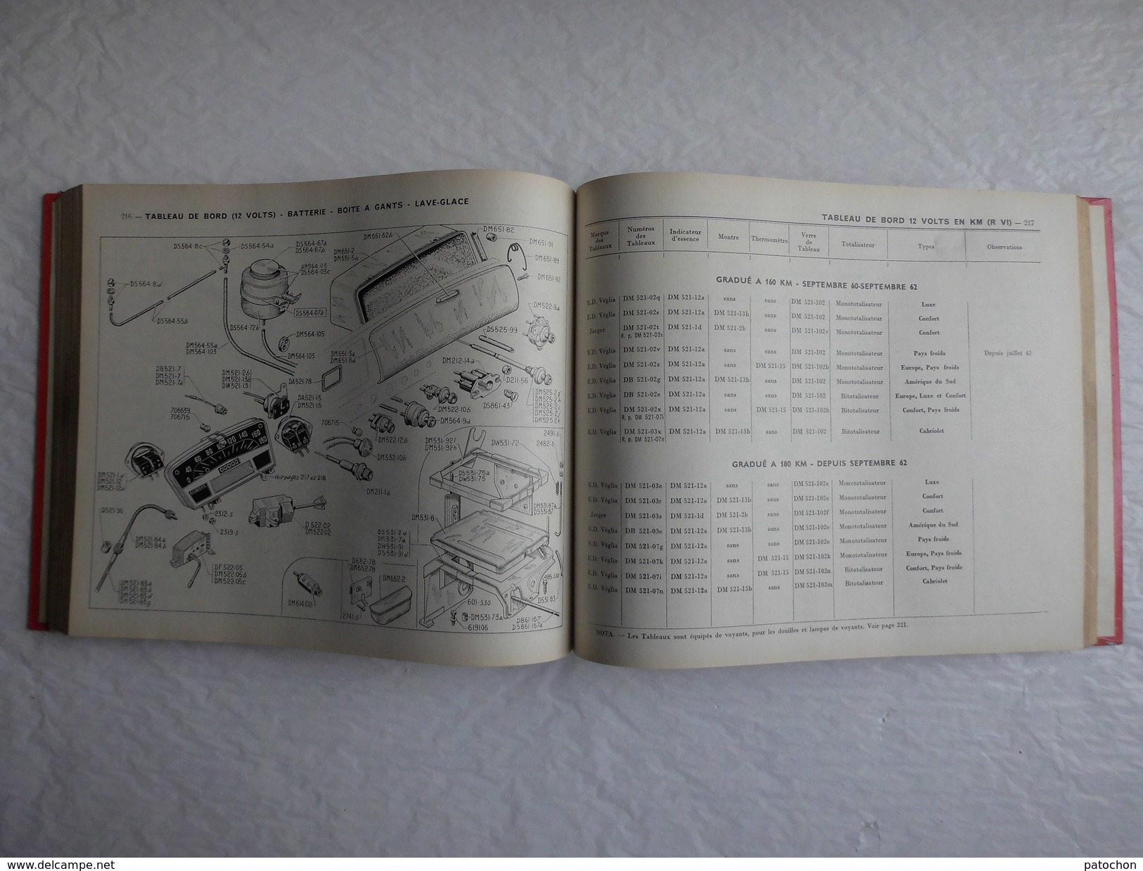 Citroën catalogue des pièce détachées mécanique et de carrosserie ID19 Berline 1957 à 1964 N°470