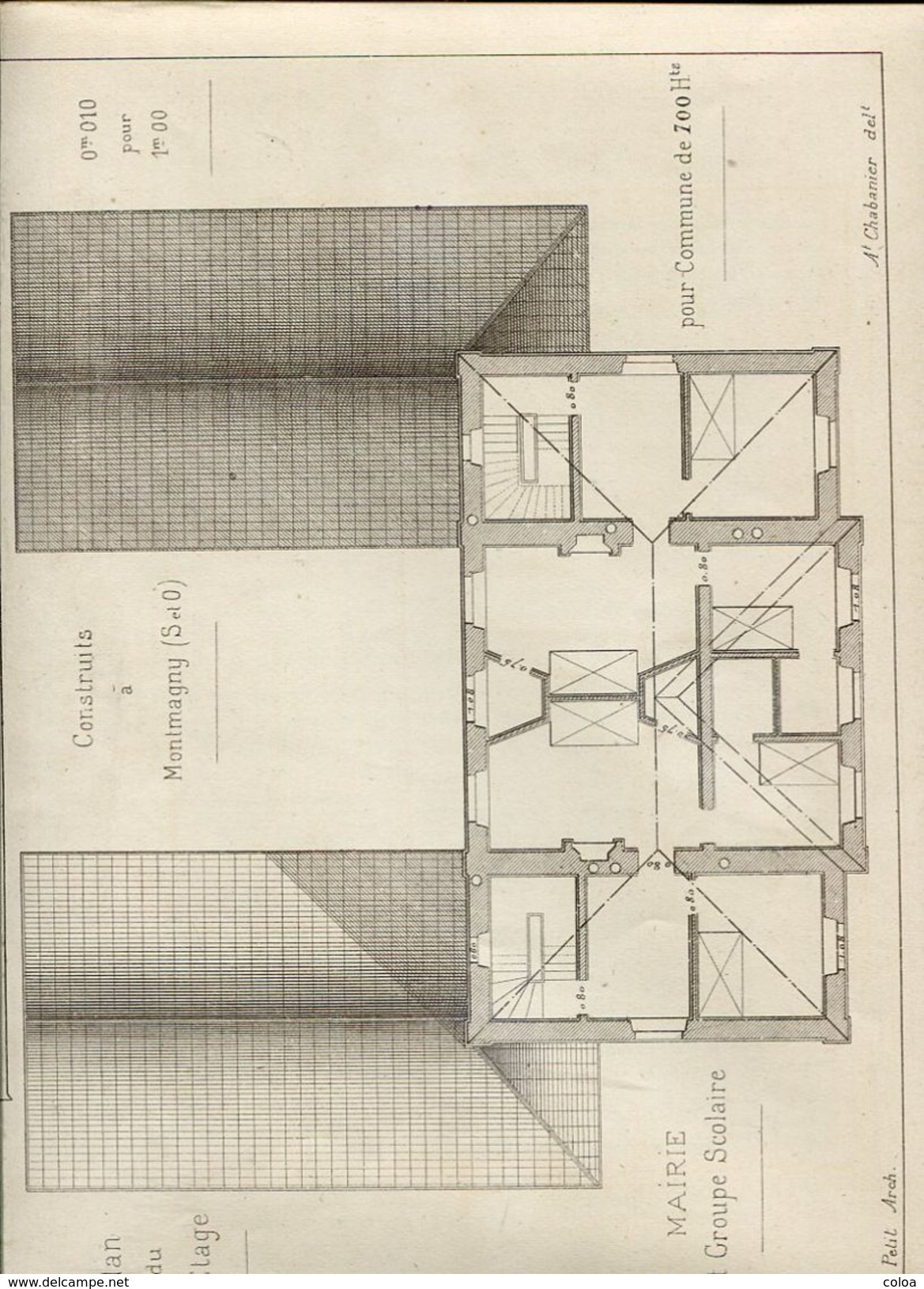 Plans Mairie Et Groupe Scolaire Construits à Montmagny Seine Et Oise - Architecture