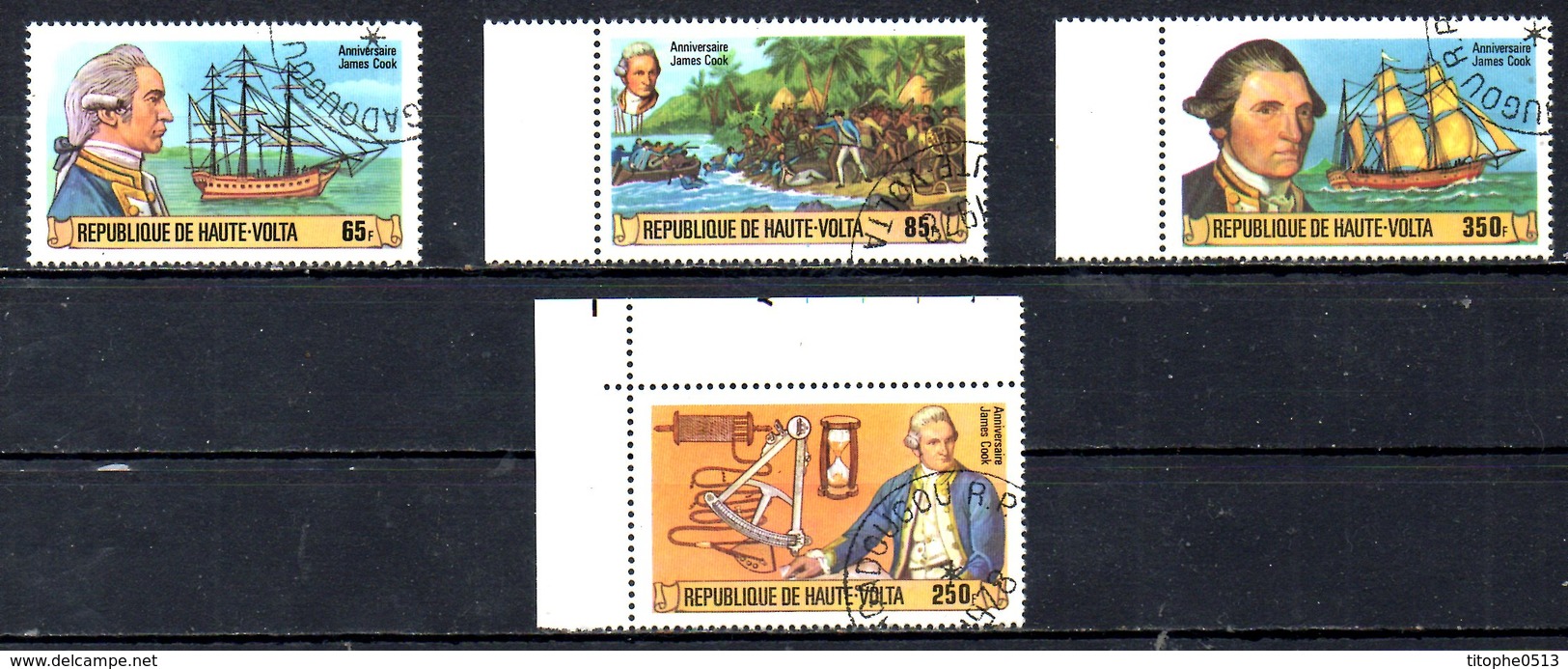 HAUTE-VOLTA. N°459-62 Oblitérés De 1978. Capitaine Cook/Bateaux. - Polarforscher & Promis