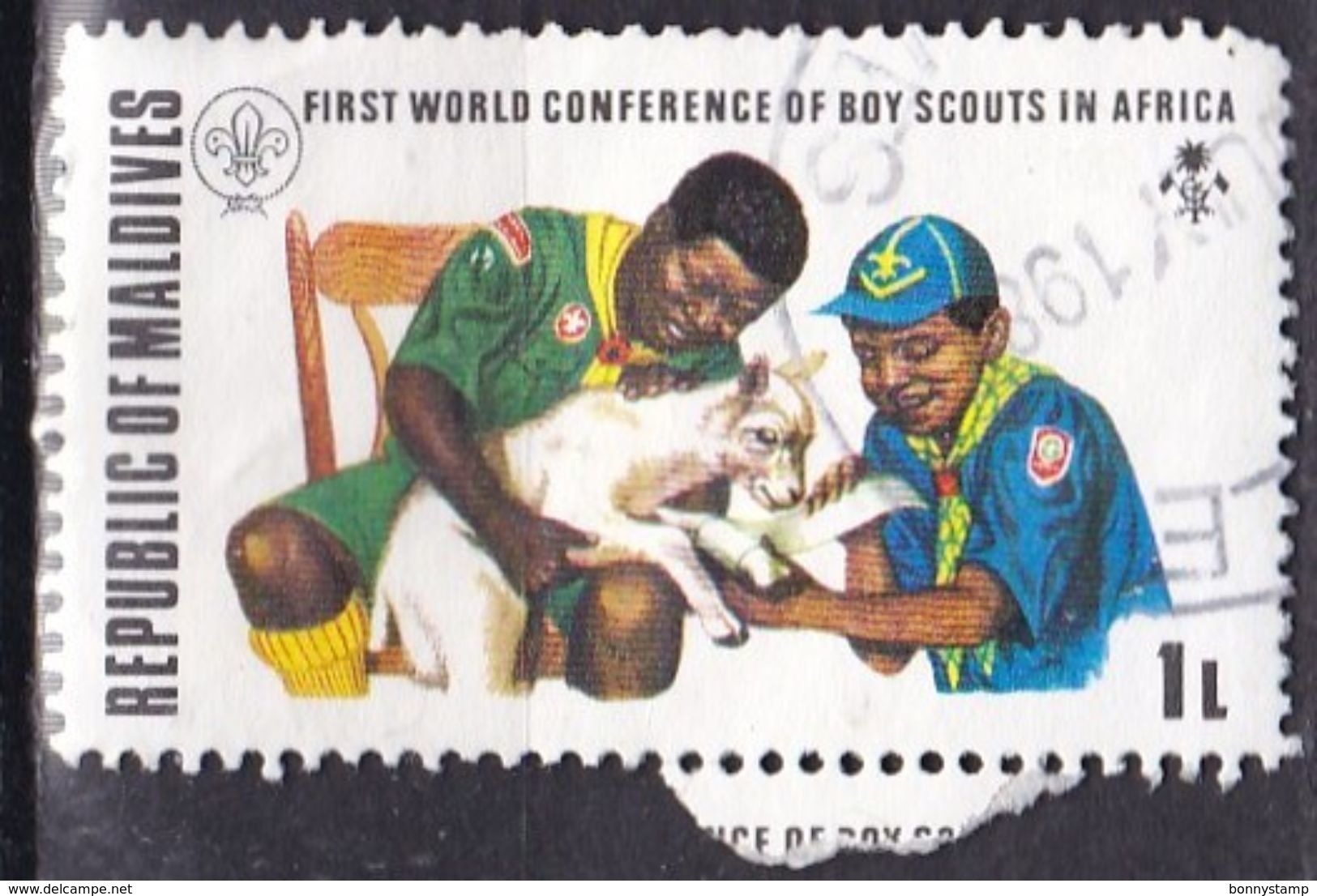 Maldive, 1973 - 1l  Scouts Treating Injured Lamb - Nr.427 Usato° - Malediven (1965-...)