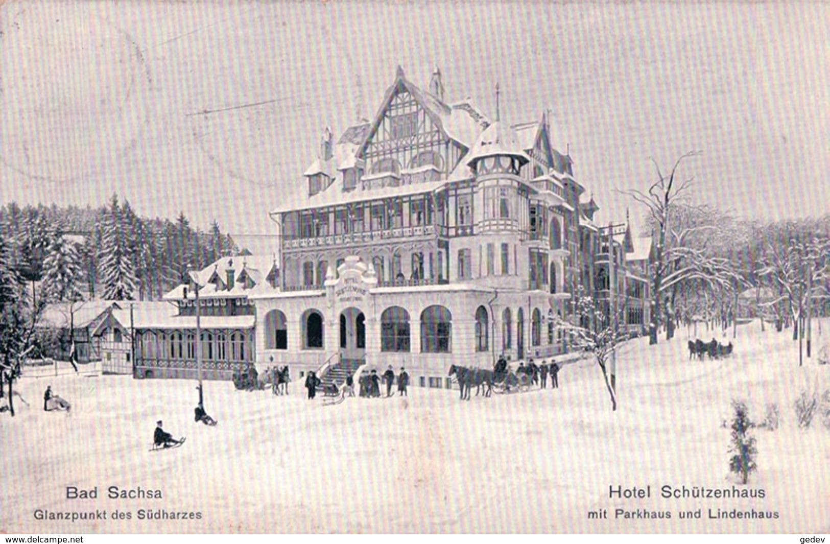 Allemagne, Bad Sachsa, Hotel Schützenhaus Sous La Neige, Attelages De Traineau (25.10.13) Rouille - Bad Sachsa